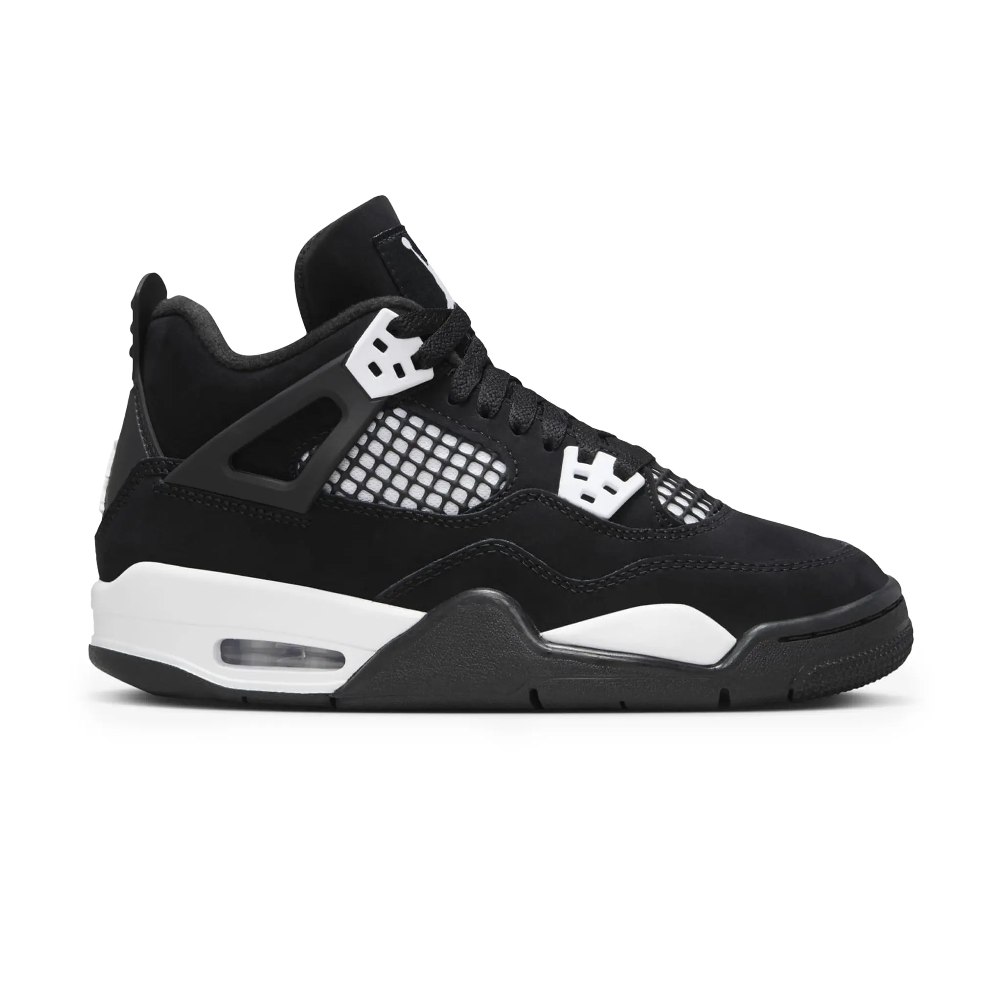 Front view of Air zero jordan 4 Retro White Thunder (GS) FQ8213-001