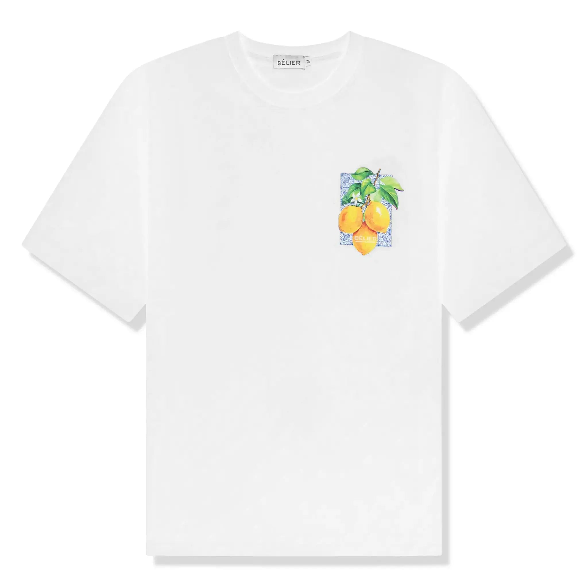 Front view of Belier Citrus White T Shirt BM-213