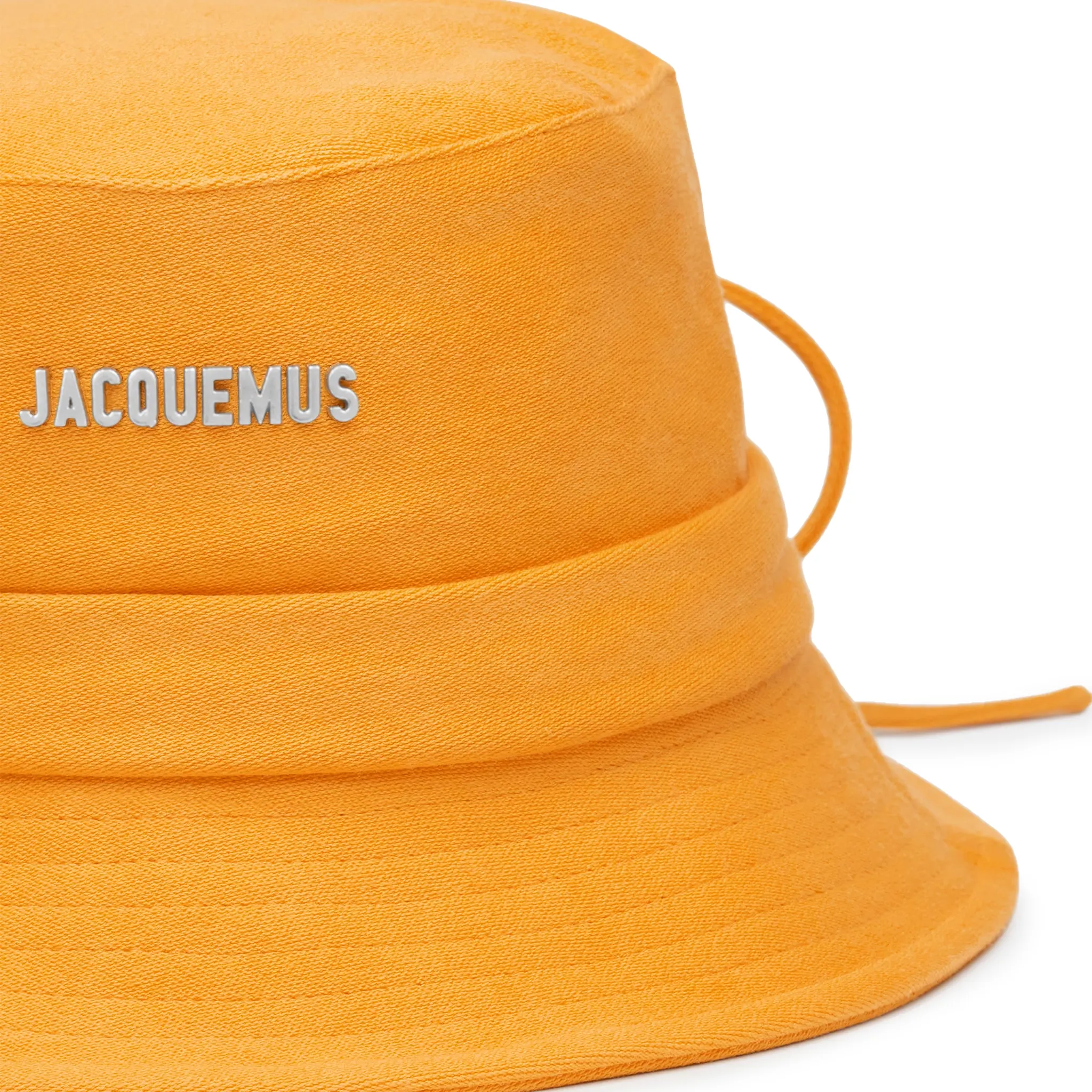 Detail view of Jacquemus Le Bob Gadjo Dark Orange Bucket Hat 223AC001-5106-780