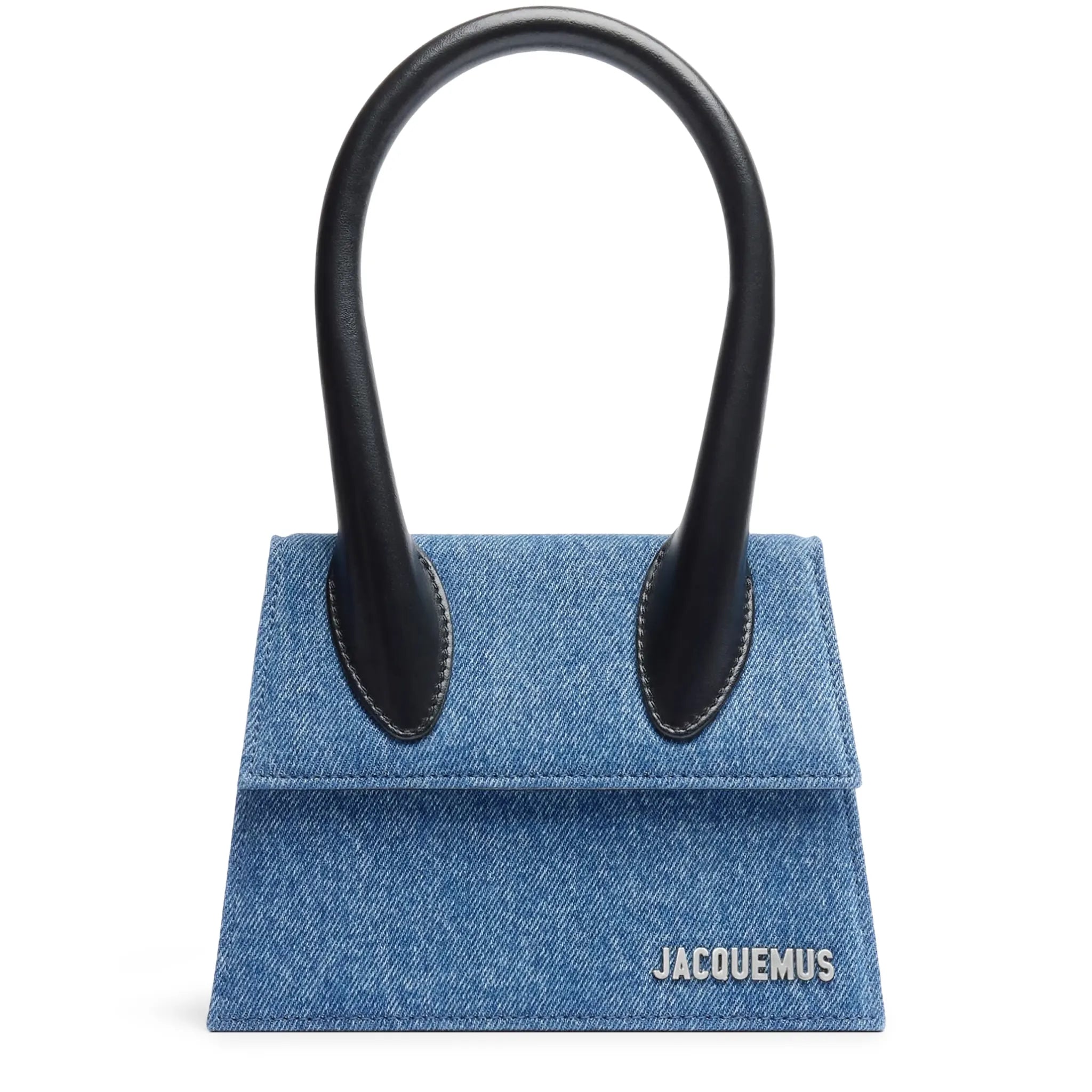 Front view of Jacquemus Le Chiquito Moyen Blue Handbag 213BA002-3176-330