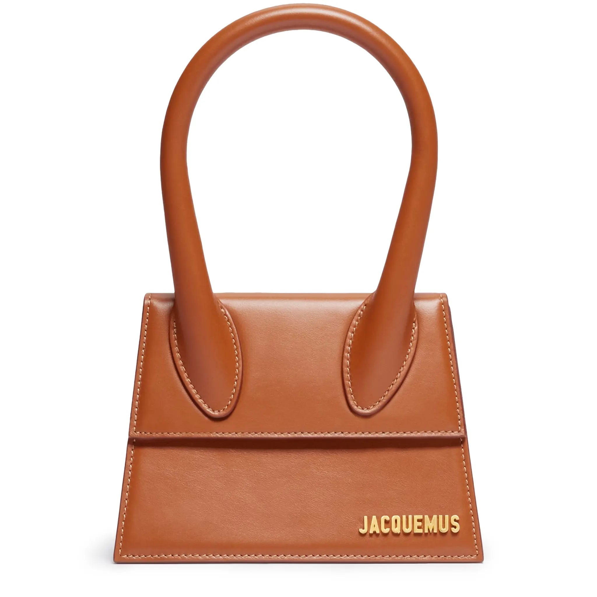 Front view of Jacquemus Le Chiquito Moyen Light Brown Handbag 213BA002-3072-810
