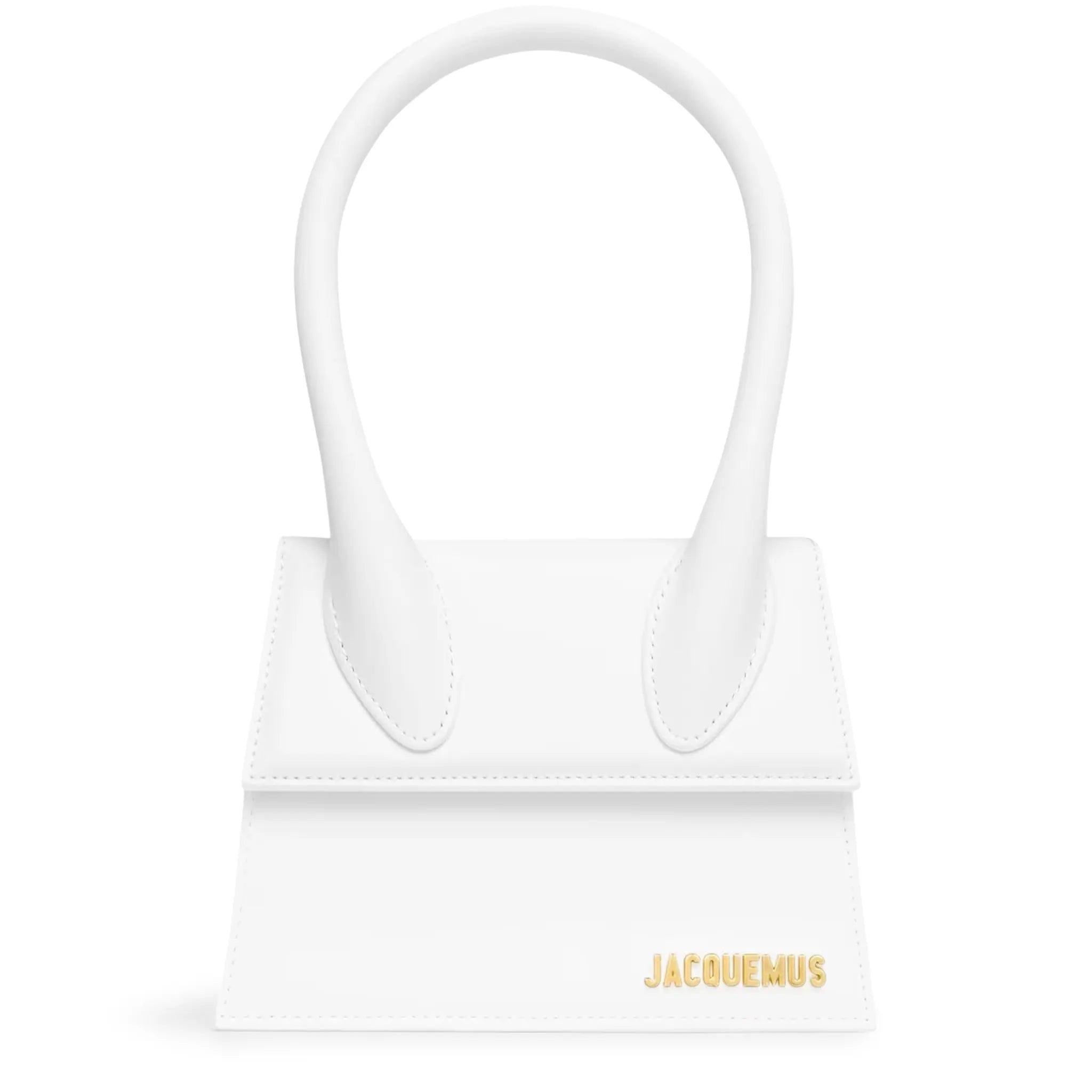 Front view of Jacquemus Le Chiquito Moyen White Handbag 213BA002-3000-100