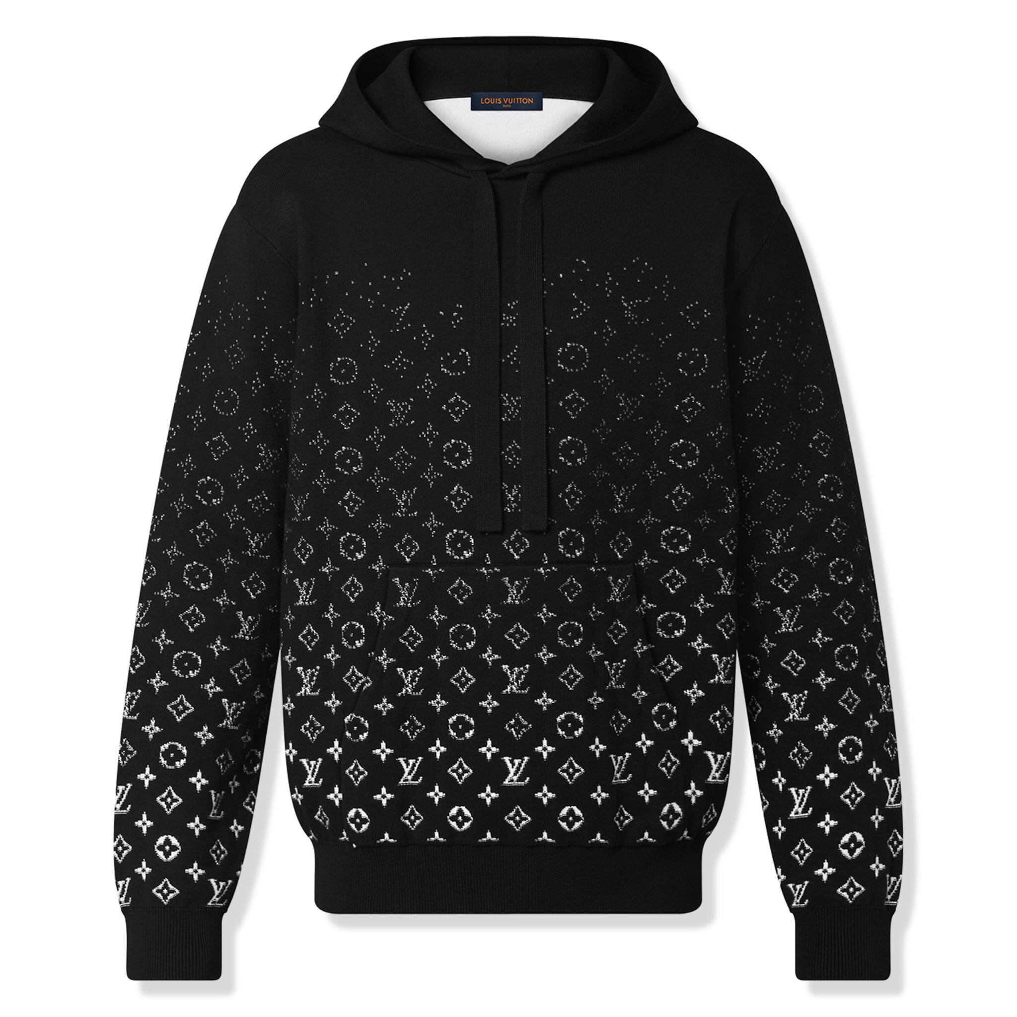 Louis Vuitton Monogram Gradient Knit Black Hoodie - XL / Black