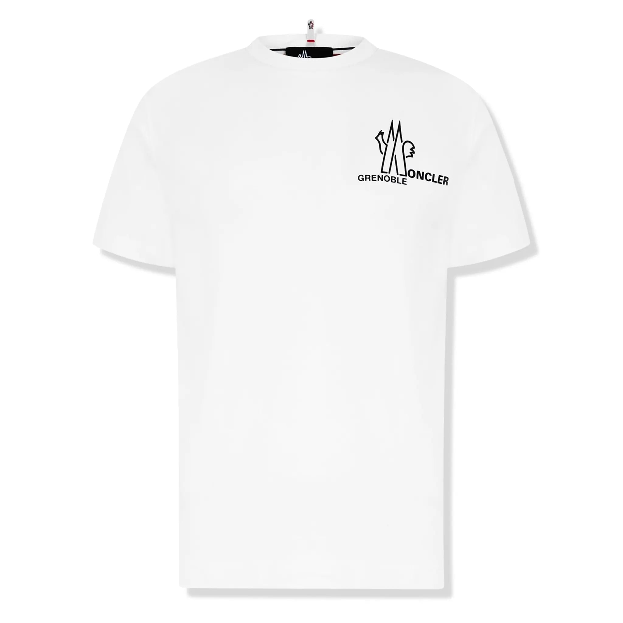 Front view of Moncler Grenoble Logo White T Shirt J10978C0000283927041