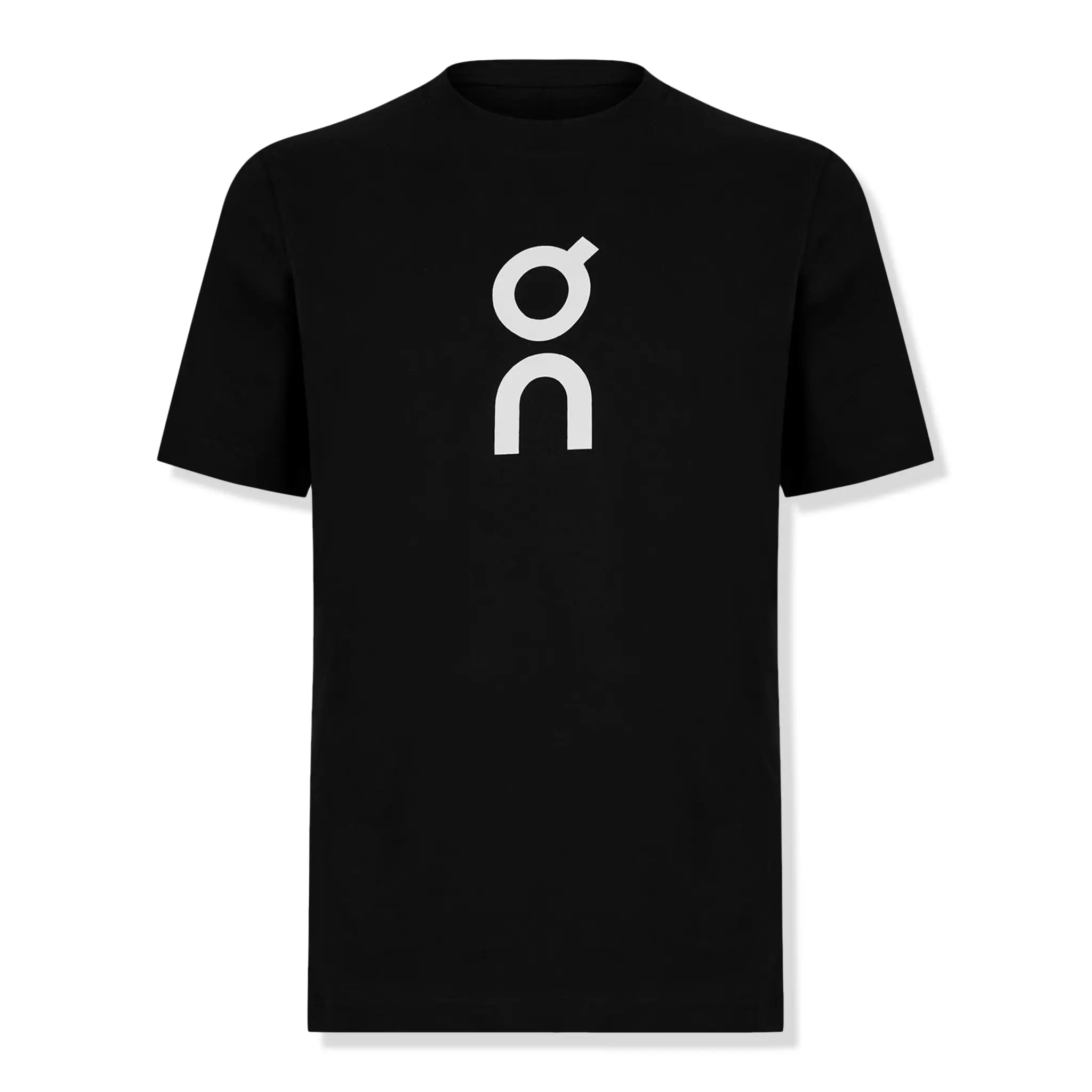 Front view of On running G02 Black Graphic T Shirt 1MD10540553
