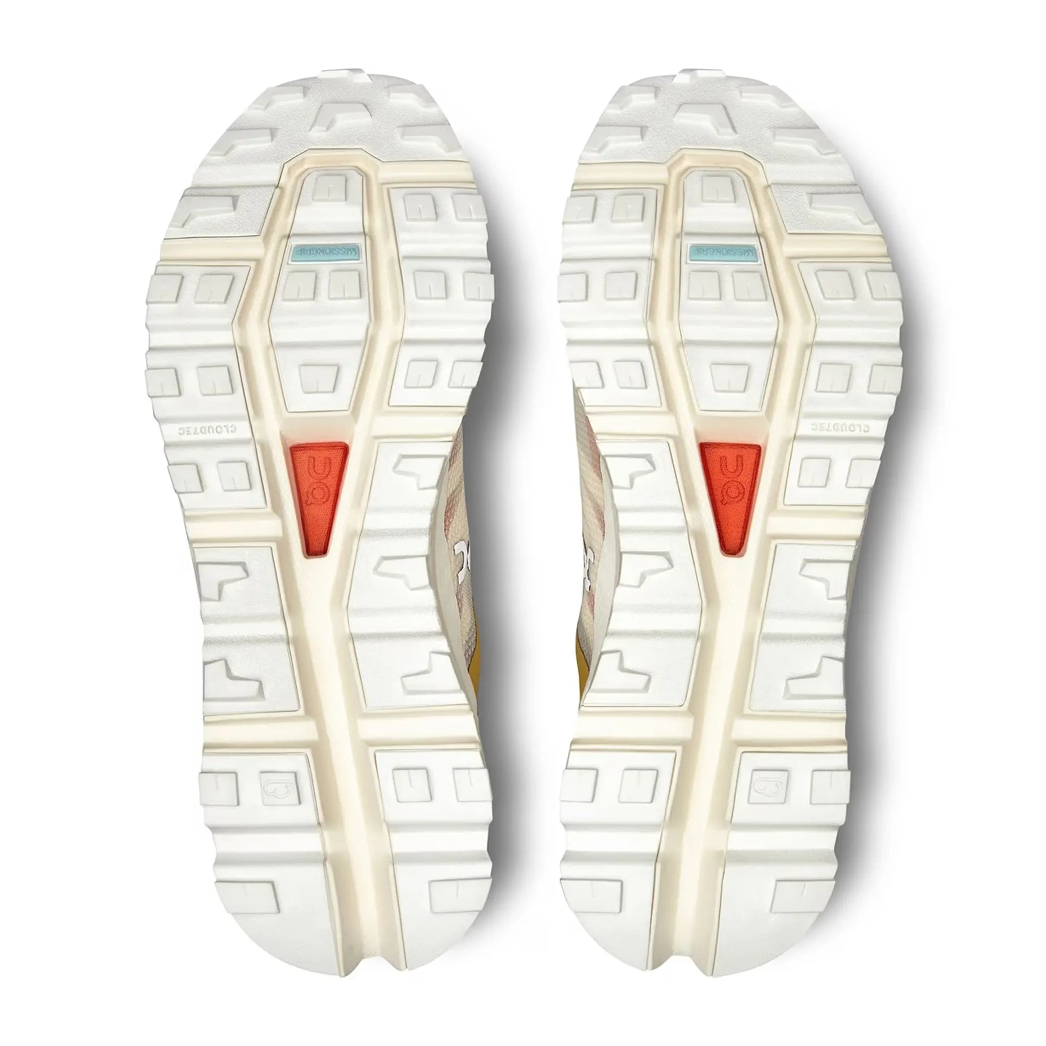 Sole view of On Running Cloudvista Ivory Bronze (W) 64.98052