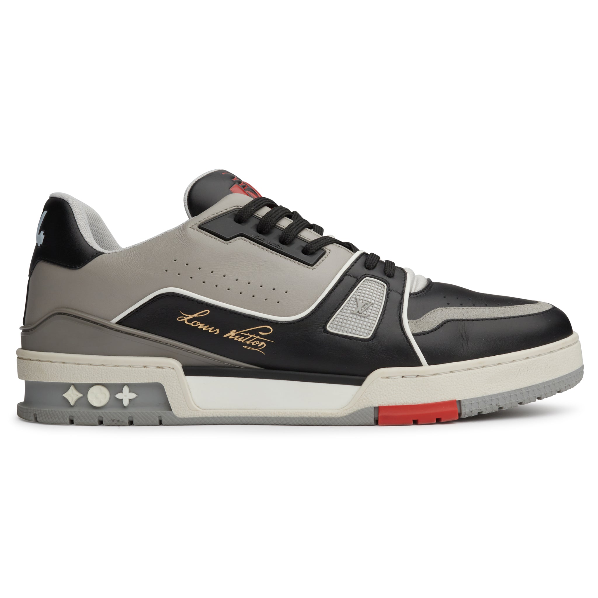 Pre-owned Lv Runner Active Cloth Low Trainers In Grey
