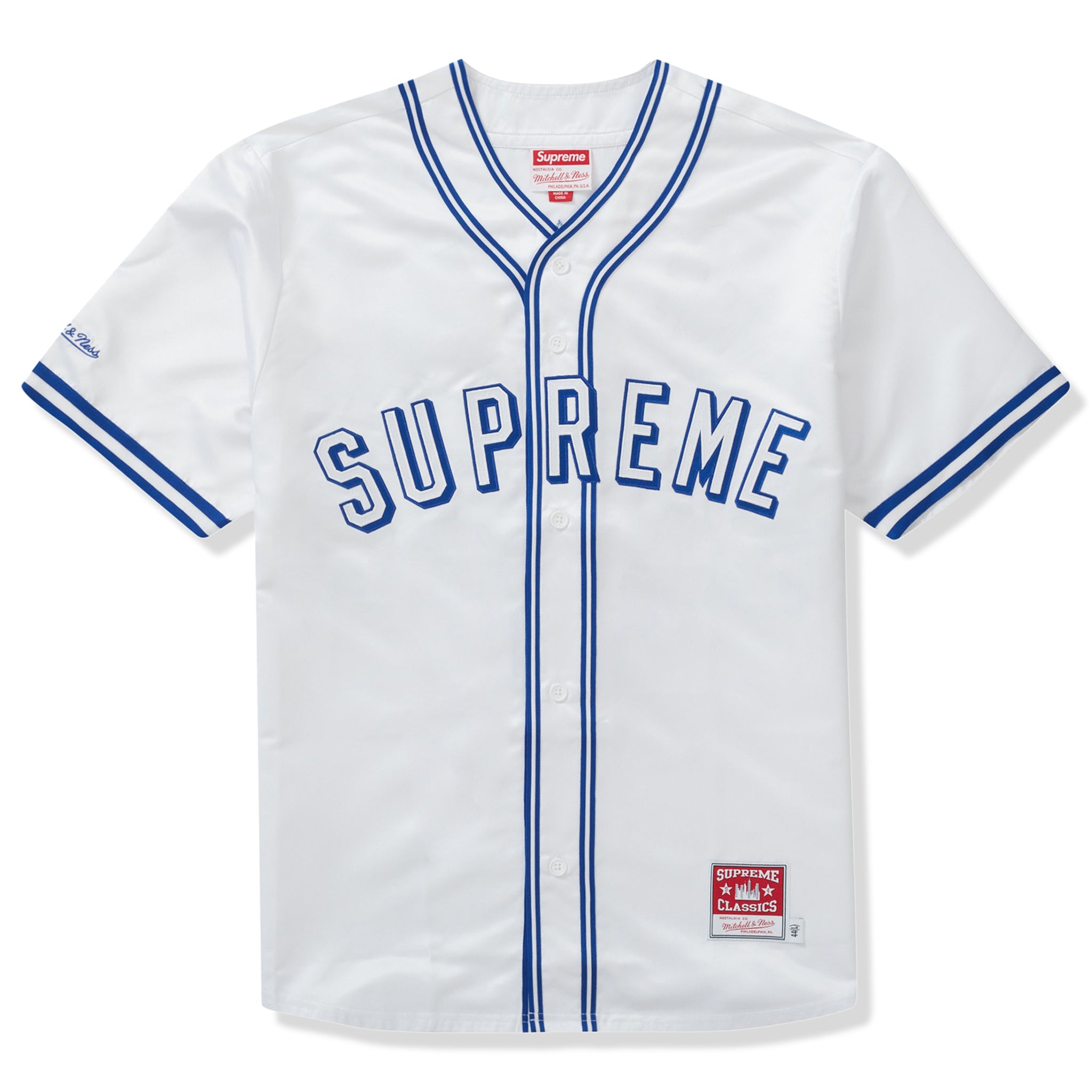 Louis Vuitton Supreme Blue Monogram Baseball Jersey