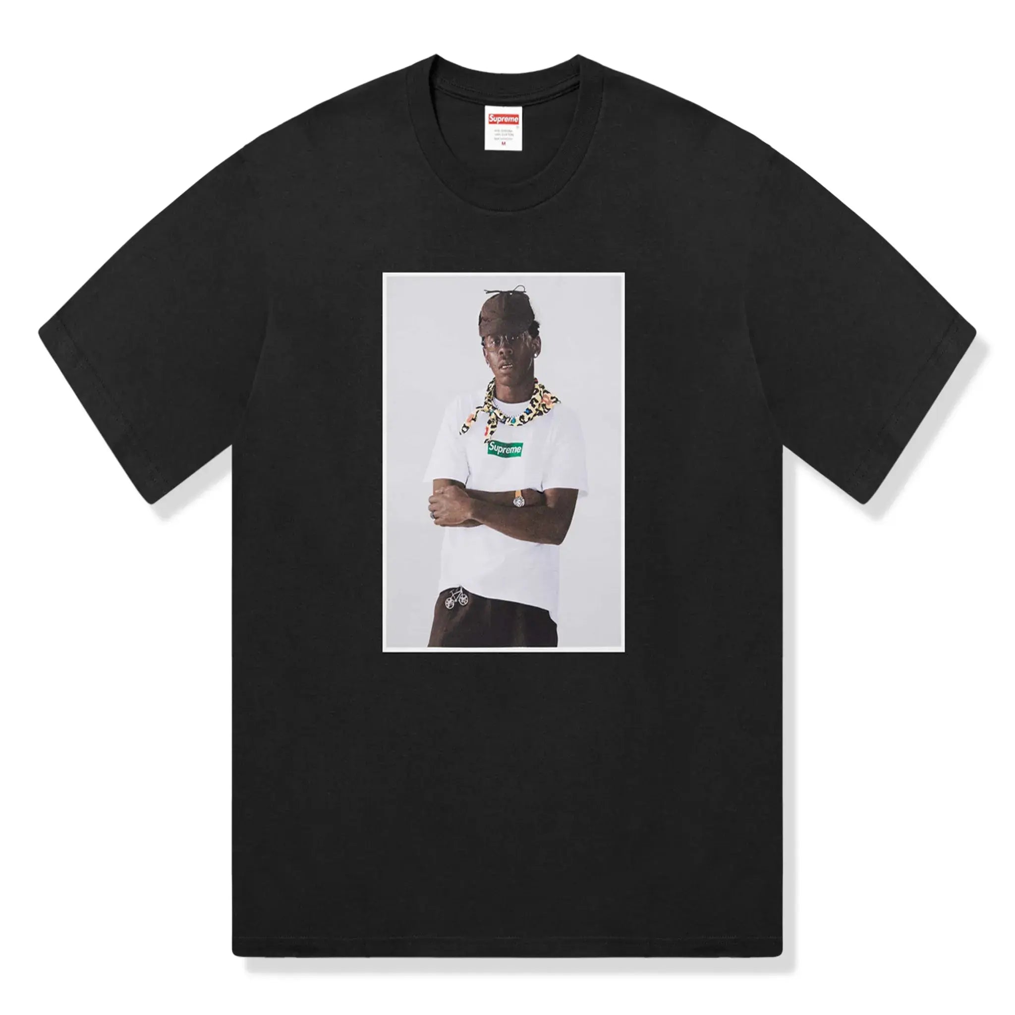 Front view of Supreme Tyler The Creator Black T Shirt FW24T43 BLACK 