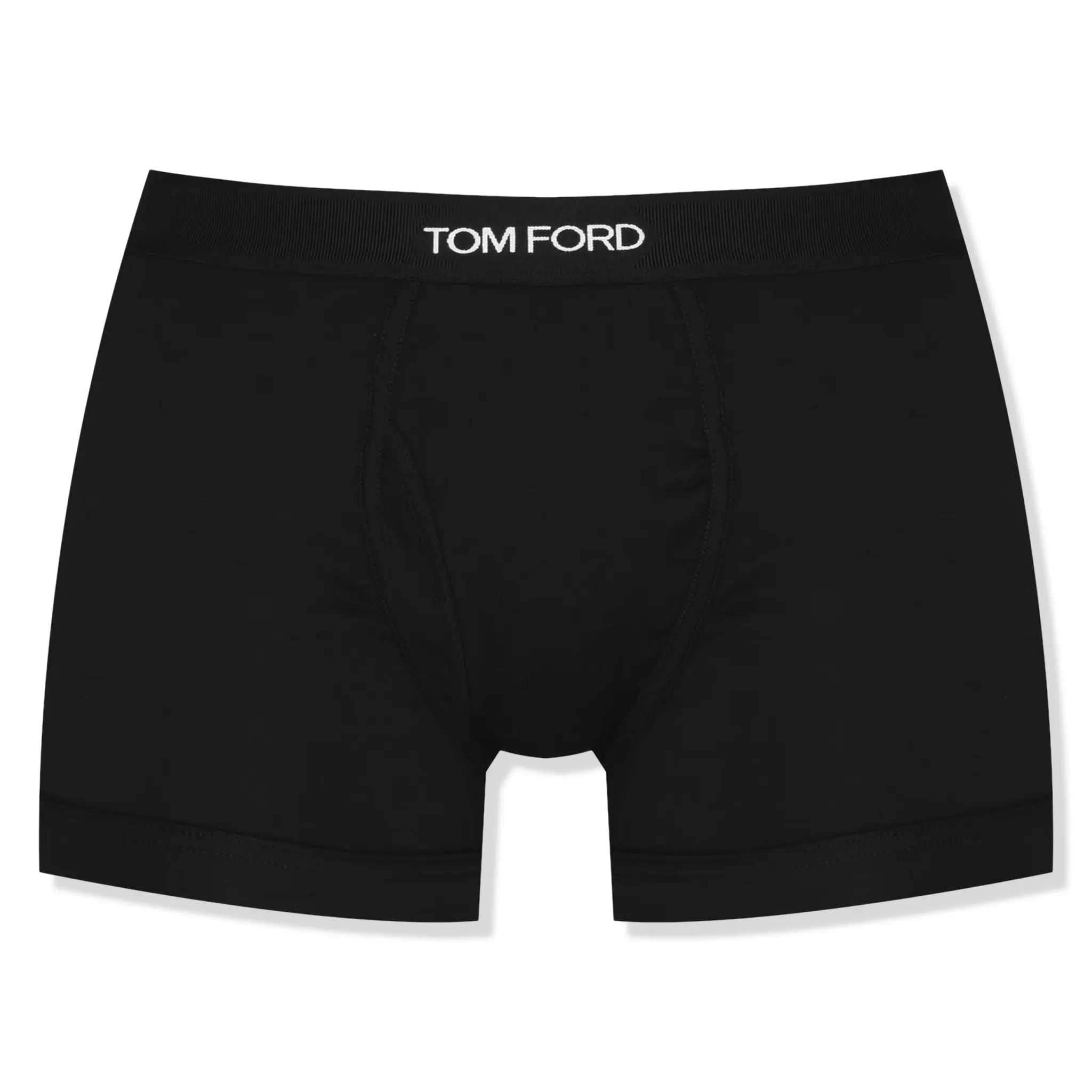 Front view of Tom Ford 2 Pack Cotton Black Boxer Briefs