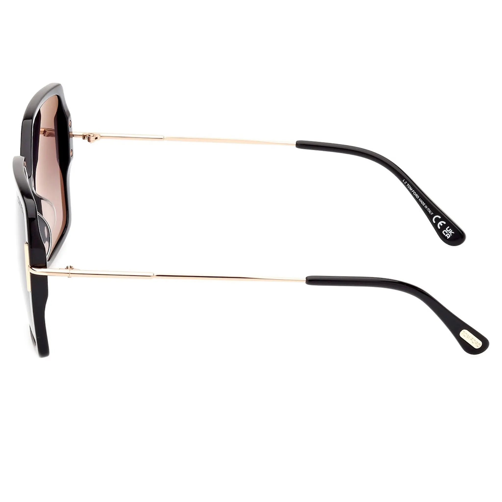 Side view of Tom Ford Joanna FT1039 01B 59 Black Sunglasses