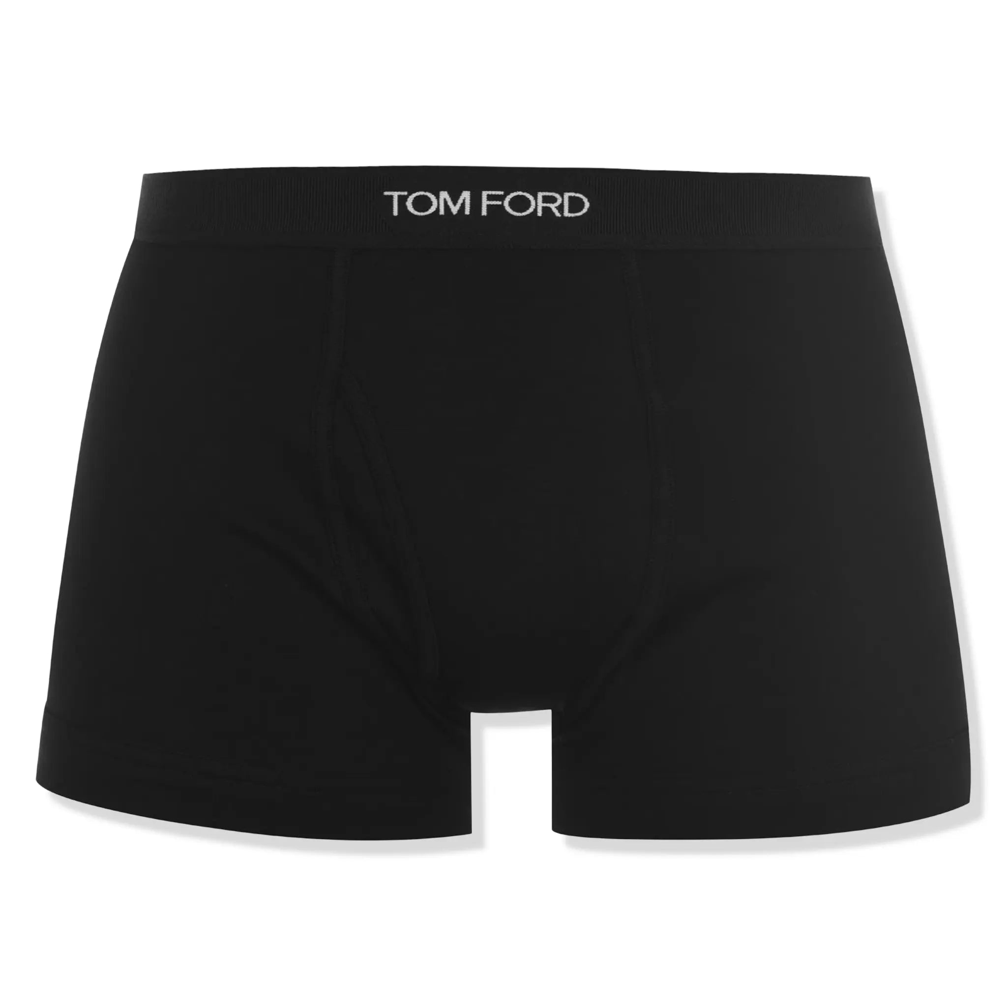 Front view of Tom Ford Logo Black Boxer Briefs