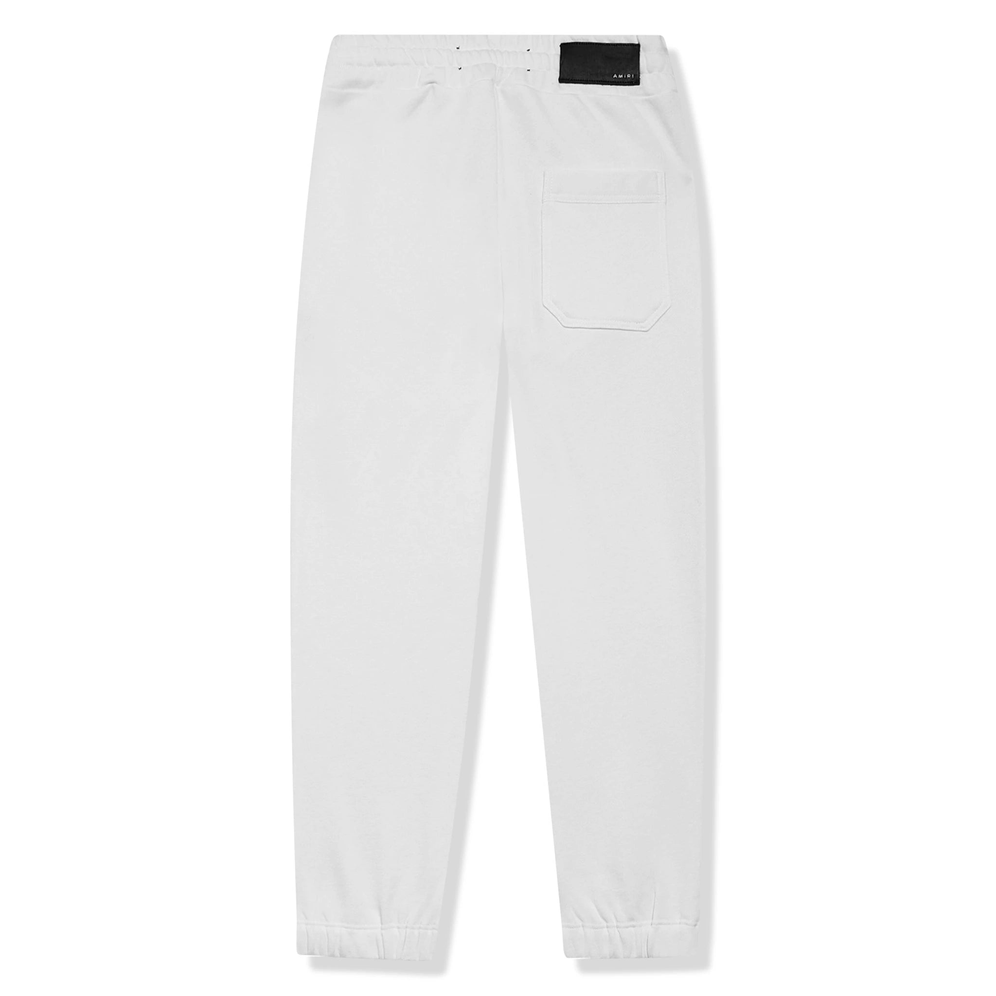 Back view of Amiri Kids MA Core Logo White Sweatpants