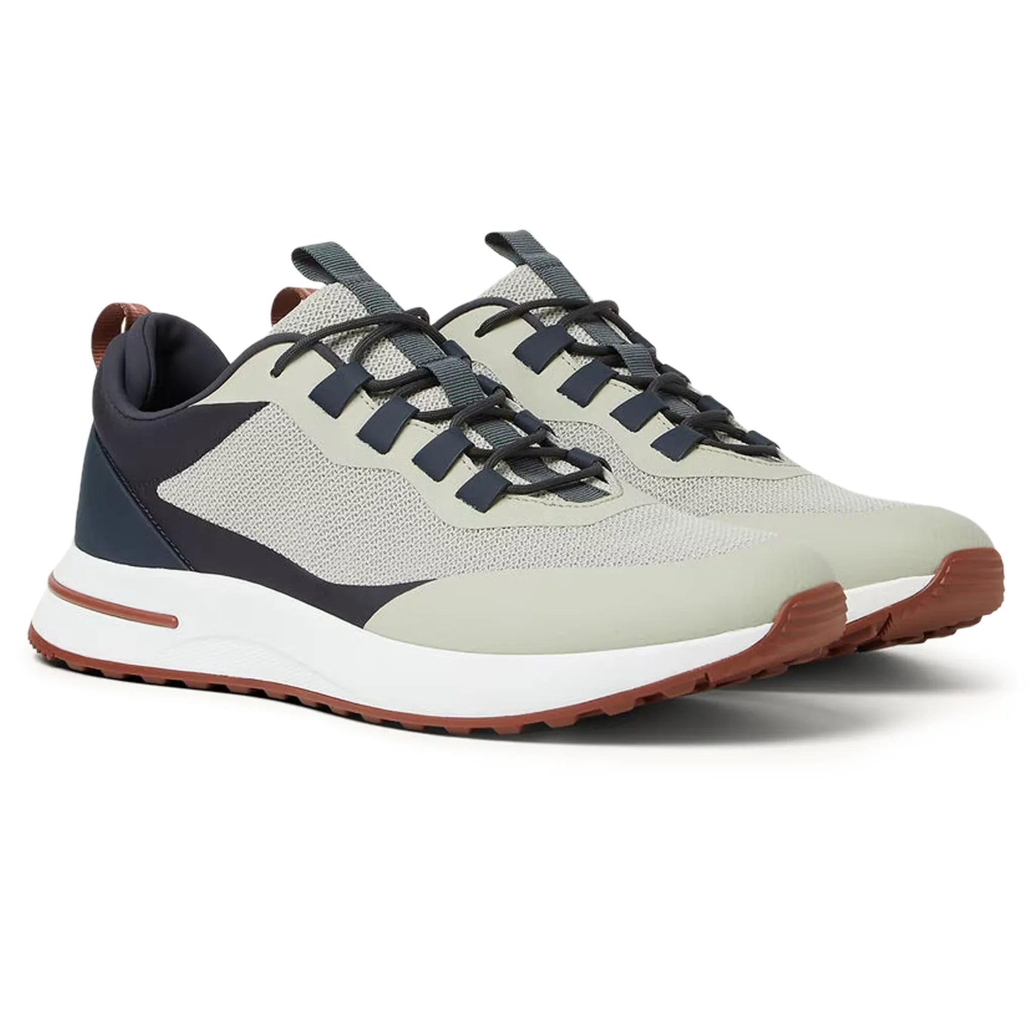 Front side view of Loro Piana Week End Walk Linen Sneaker