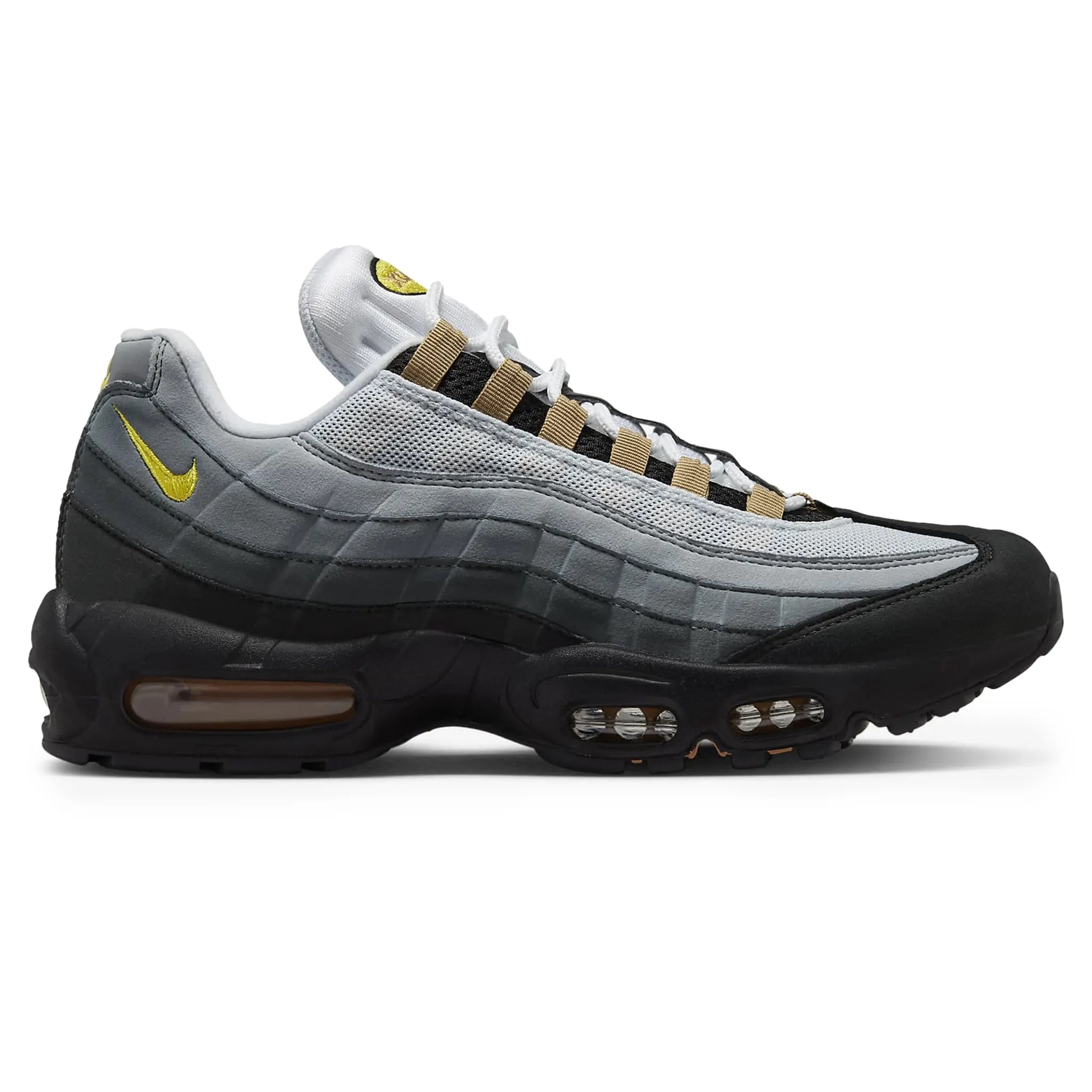 Side view of Nike Air Max 95 Icons Yellow Strike