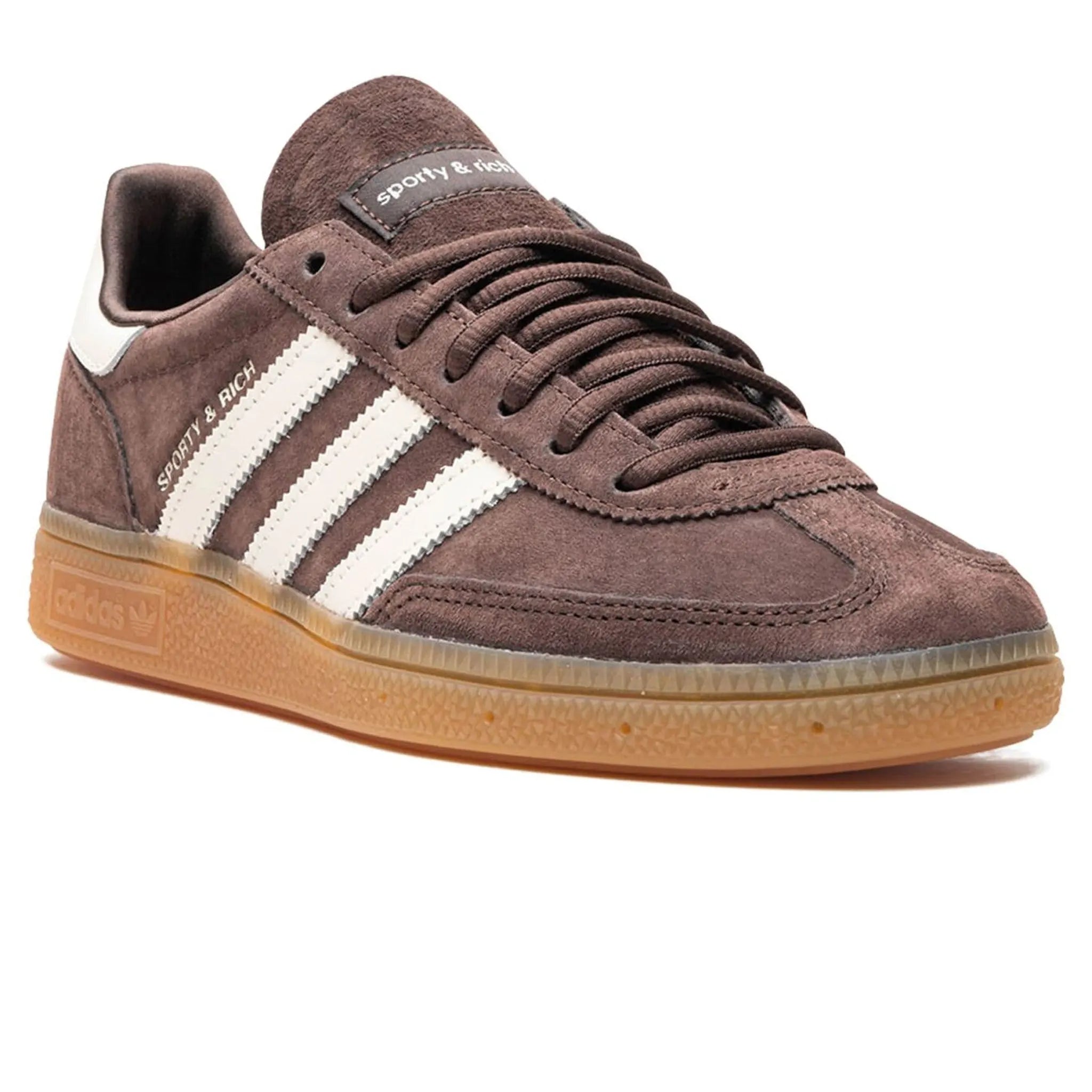 Front side view of Adidas Handball Spezial Sporty & Rich Auburn Gum IH2612