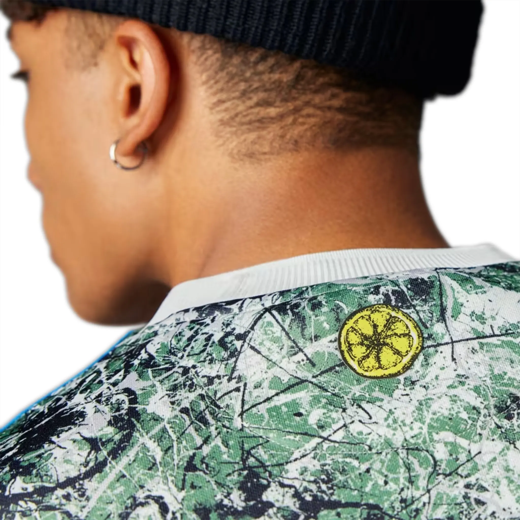 Detail view of Adidas Manchester United Stone Roses Originals Icon Jersey