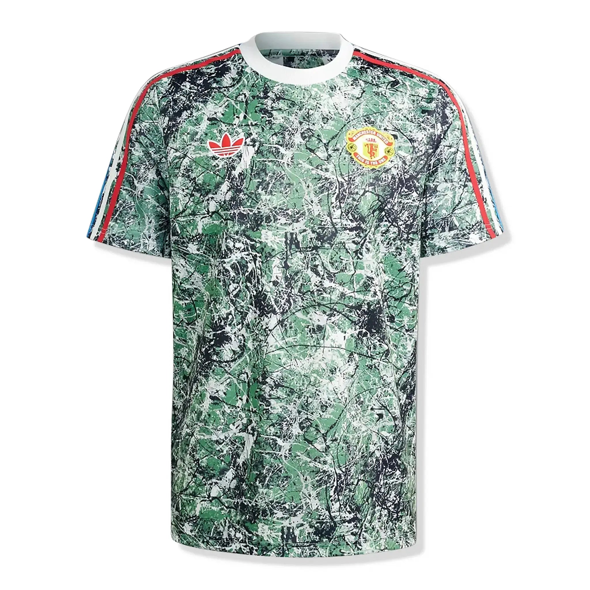 Front view of Adidas Manchester United Stone Roses Originals Icon Jersey