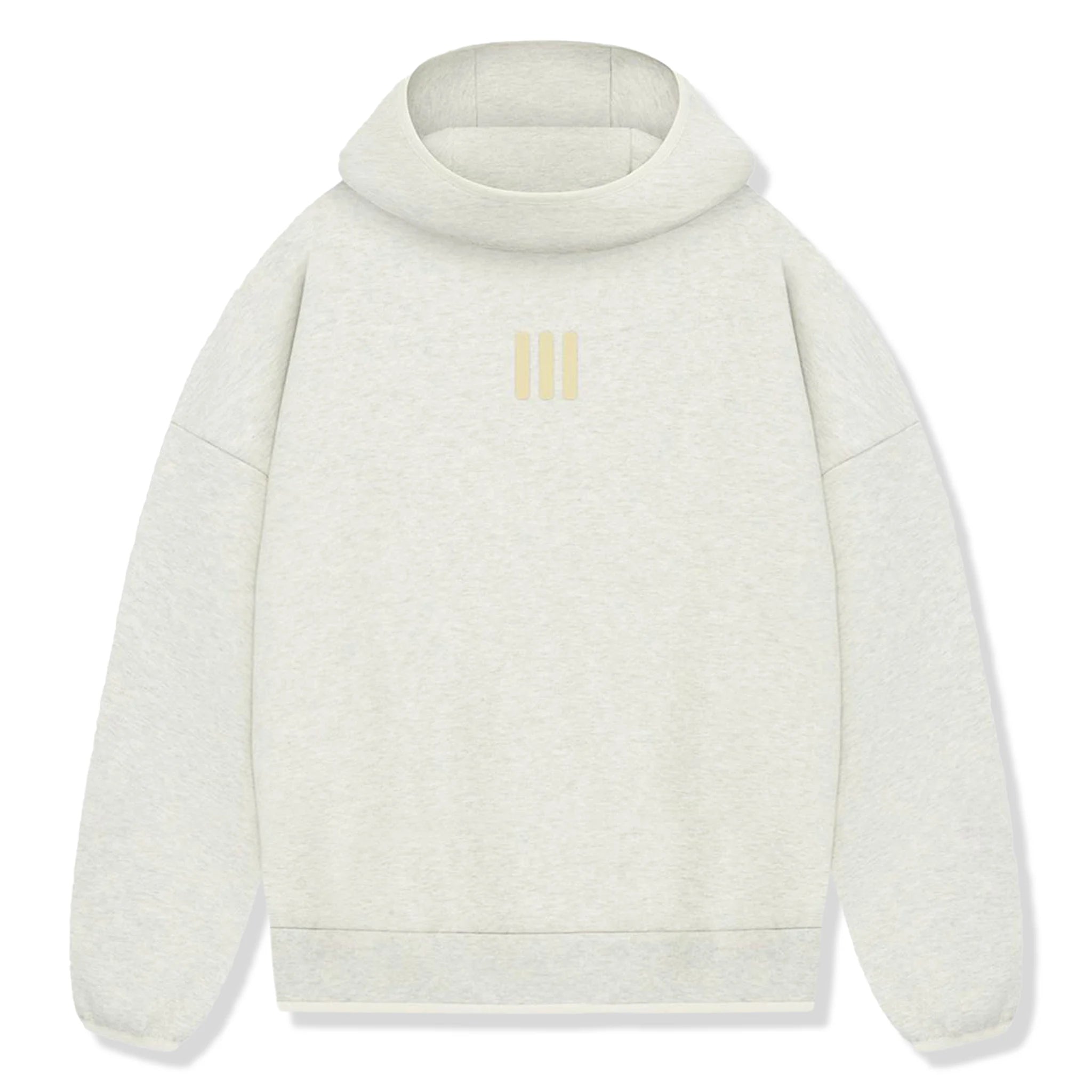 adidas x fear of god athletics heavy fleece oatmeal heather hoodie is5308 front