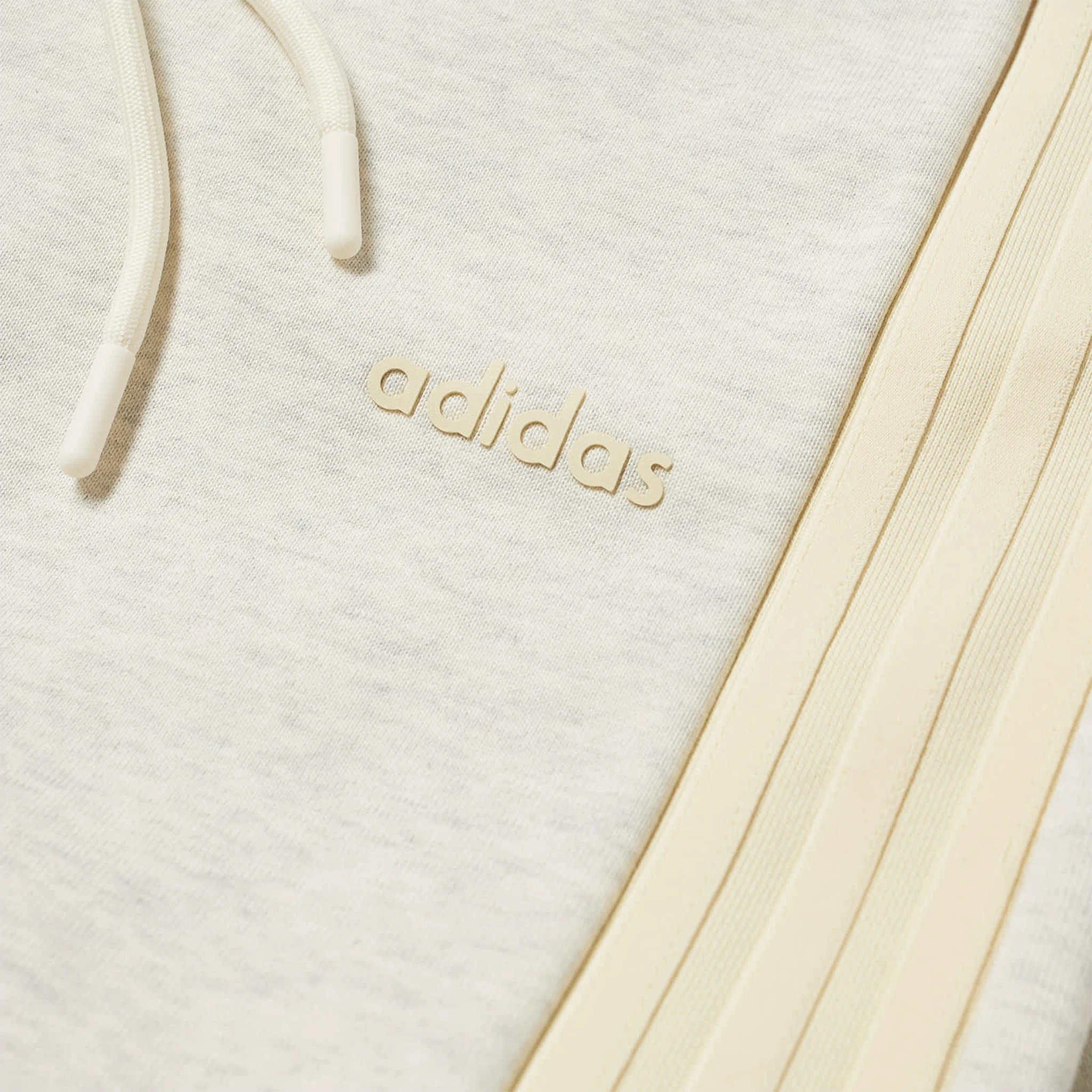 Detail view of Adidas x Fear of God Athletics Heavy Fleece Oatmeal Heather Sweatpants 