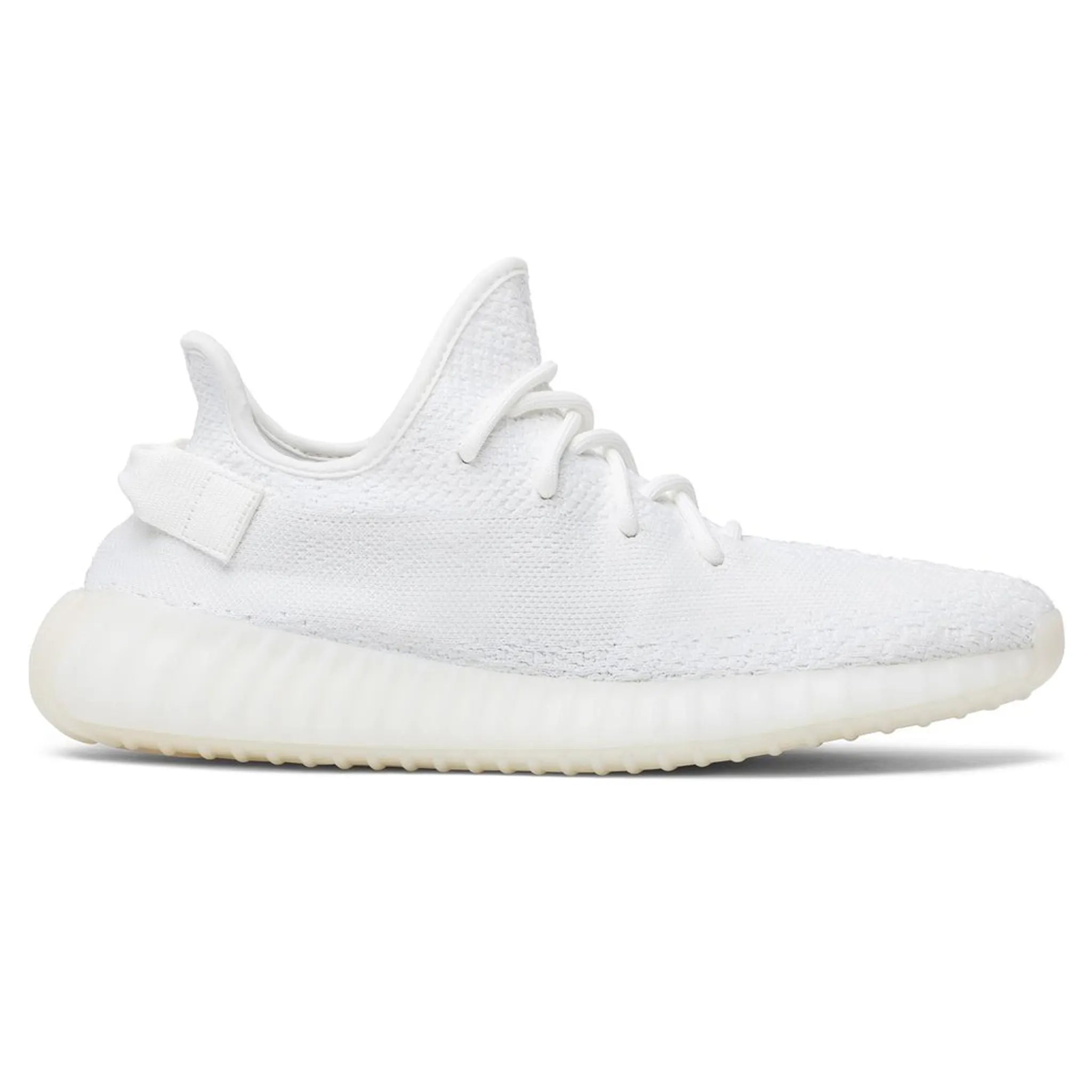 Side view of Adidas Yeezy Boost 350 V2 Cream Triple White CP9366