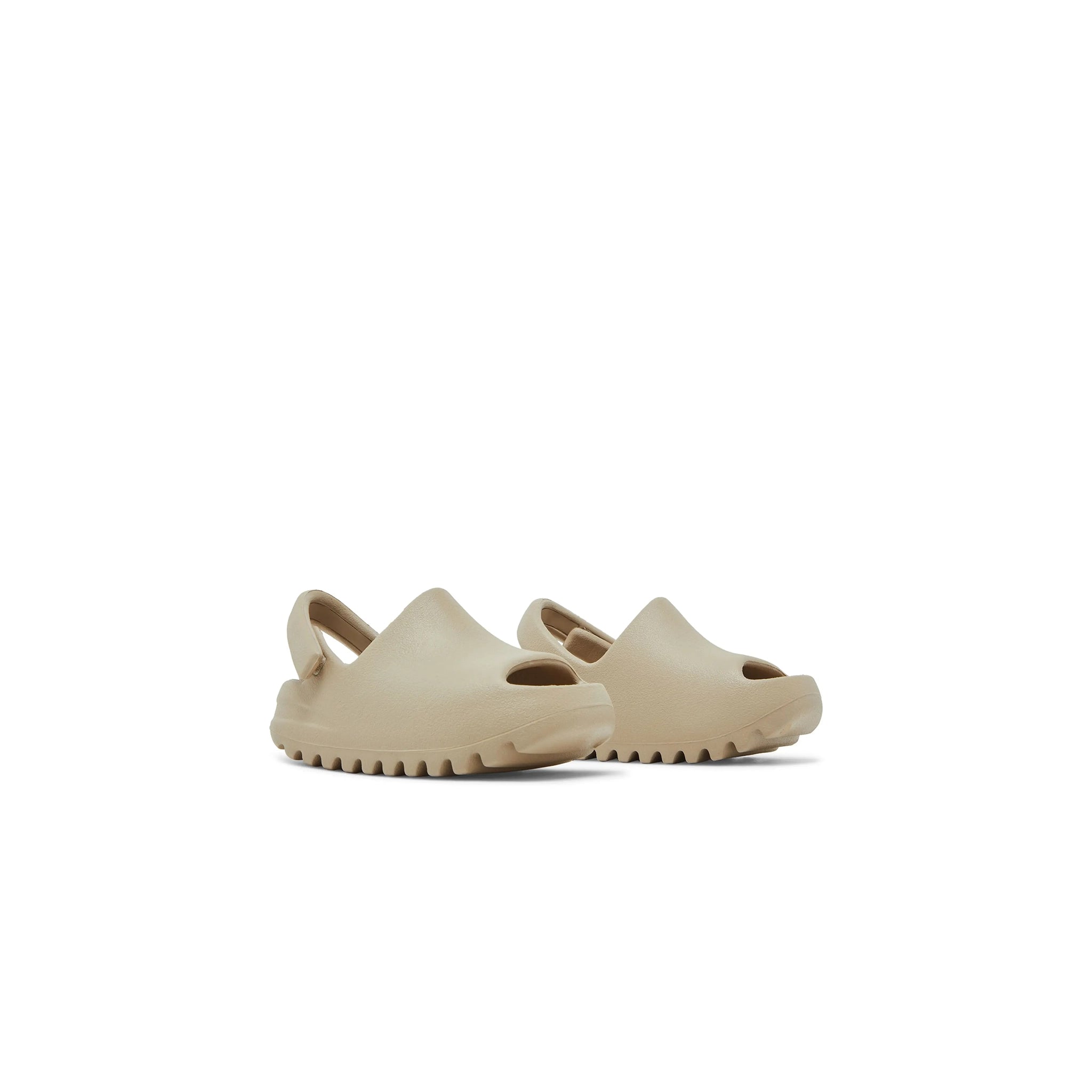 Front side view of Adidas Yeezy Slide Infants Pure Restock HQ4120