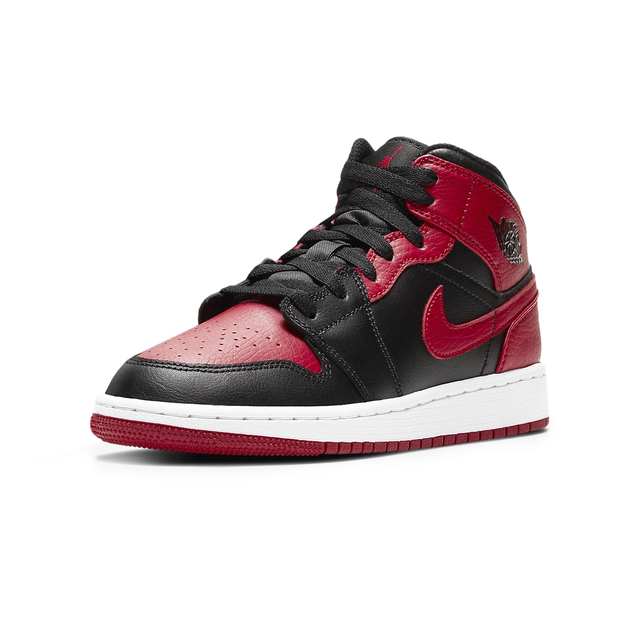 Front side view of Air Jordan 1 Mid Banned (GS) (Left Foot Only, No Box)