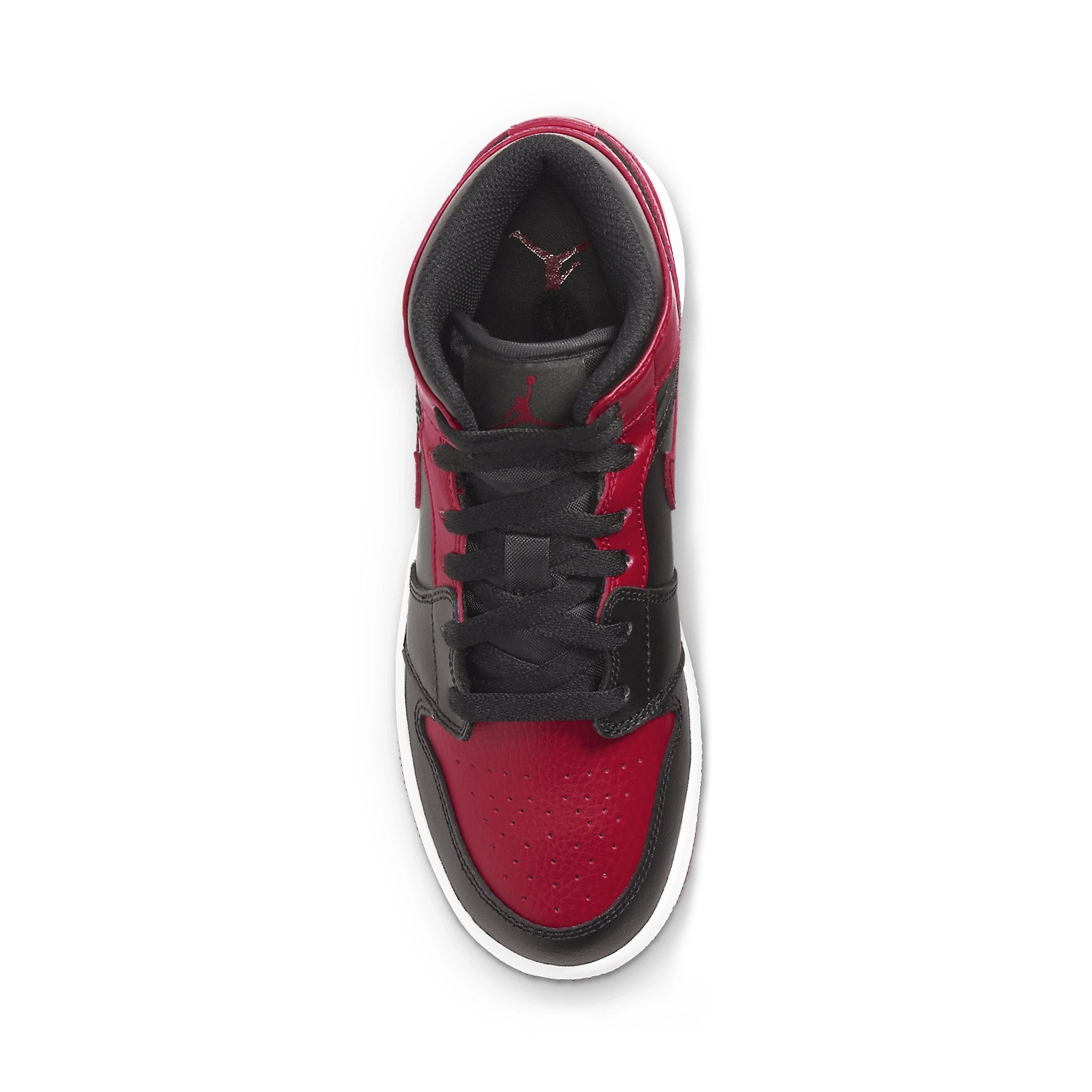 Top view of Air Jordan 1 Mid Banned (GS) (Left Foot Only, No Box)