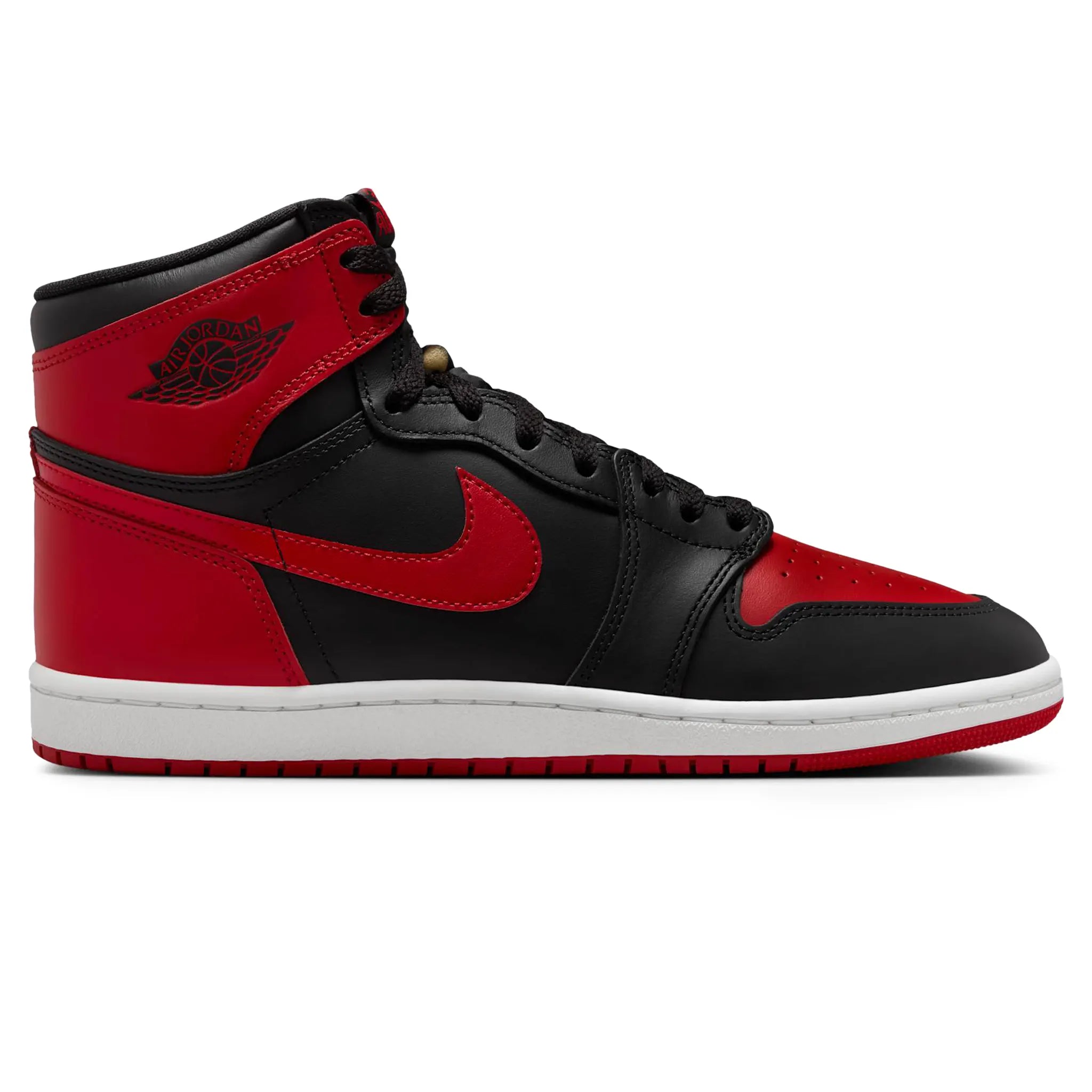 Side view of Air Jordan 1 Retro High 85 OG Bred (2025) HV6674-067