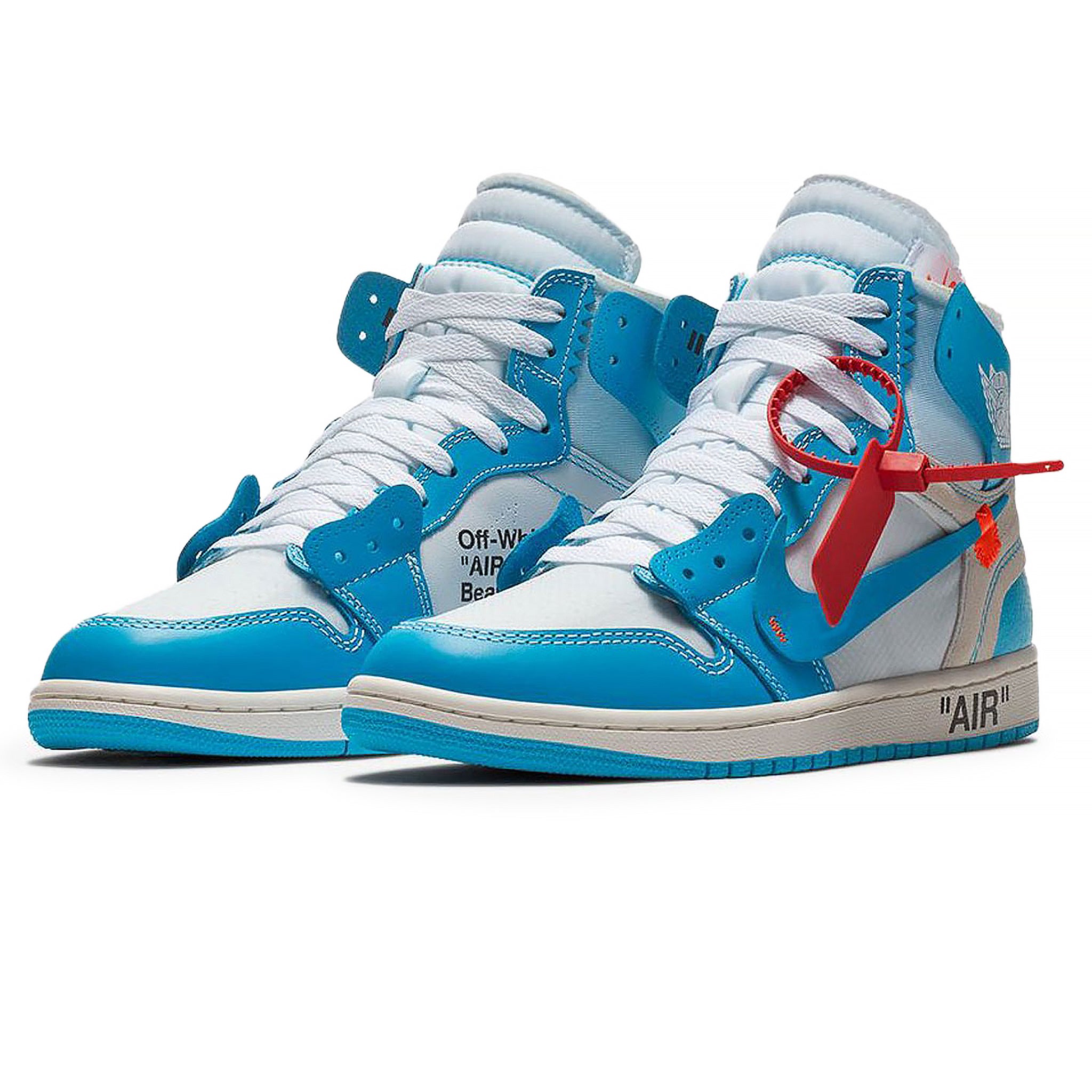 Off white university blue jordan 1 on sale