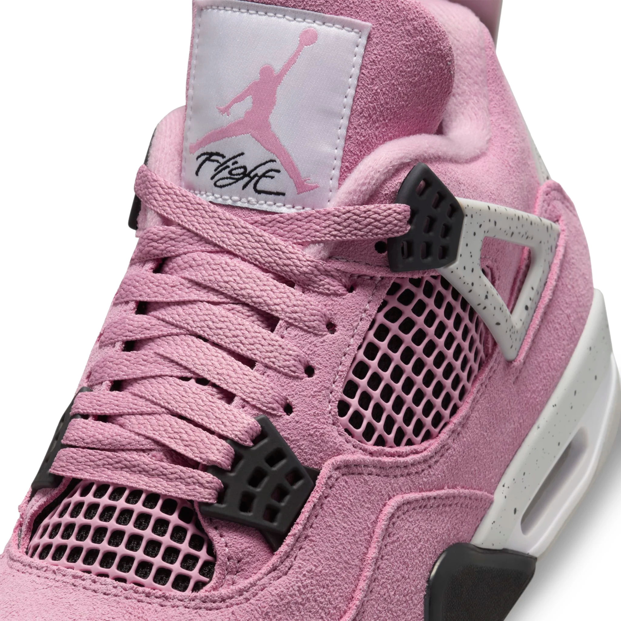 Tongue date of Air jordan mit 4 Retro Orchid (W) AQ9129-501 