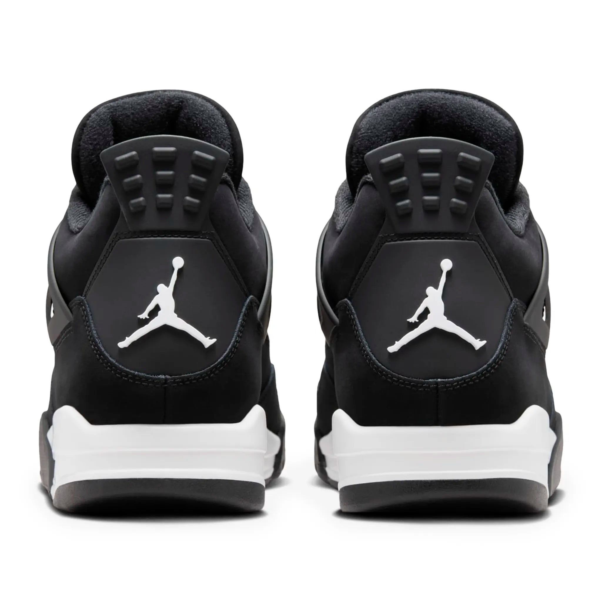 Back view of Air Jordan 4 Retro White Thunder FQ8138-001