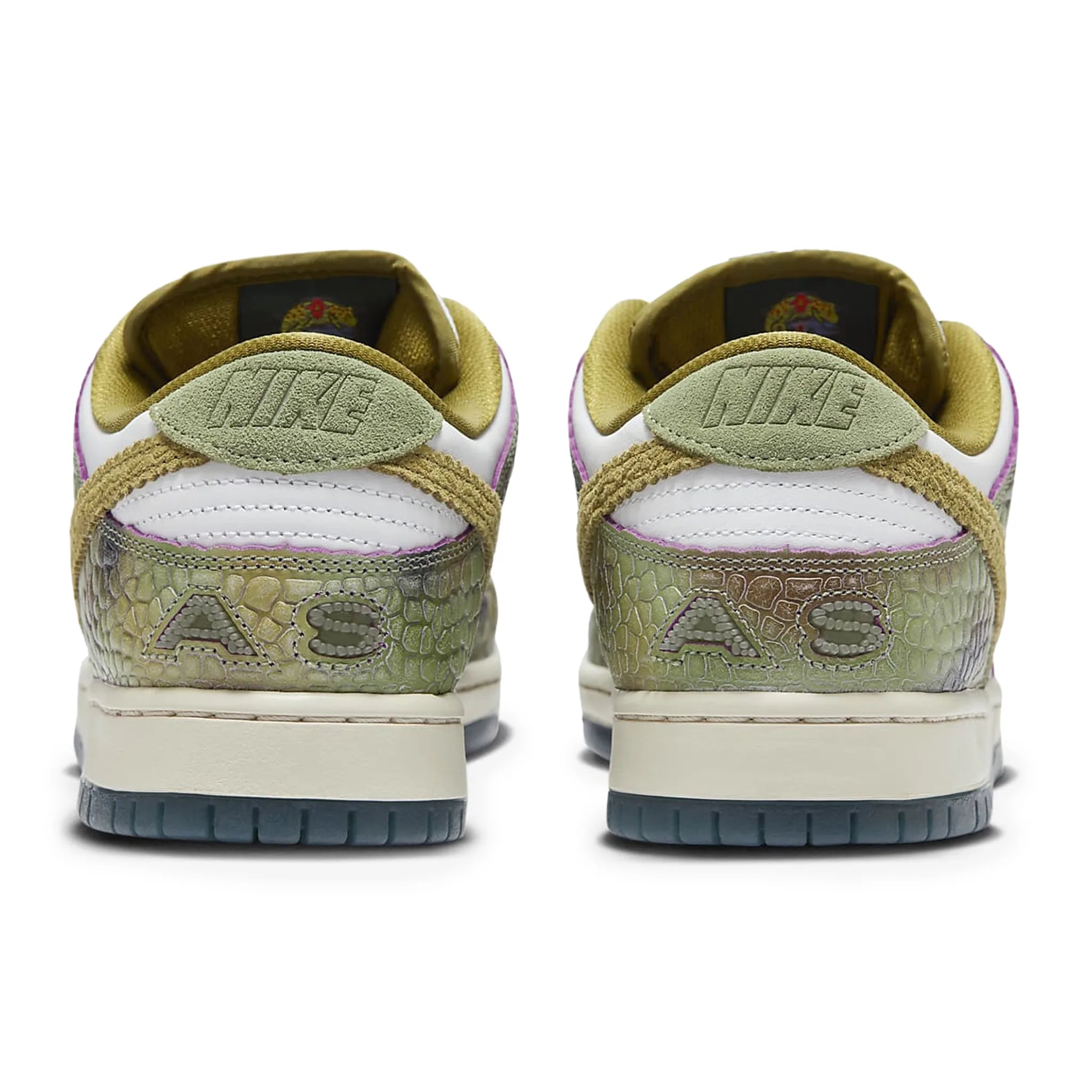 Back view of Alexis Sablone x Nike SB Dunk Low Chameleon HJ3386-300