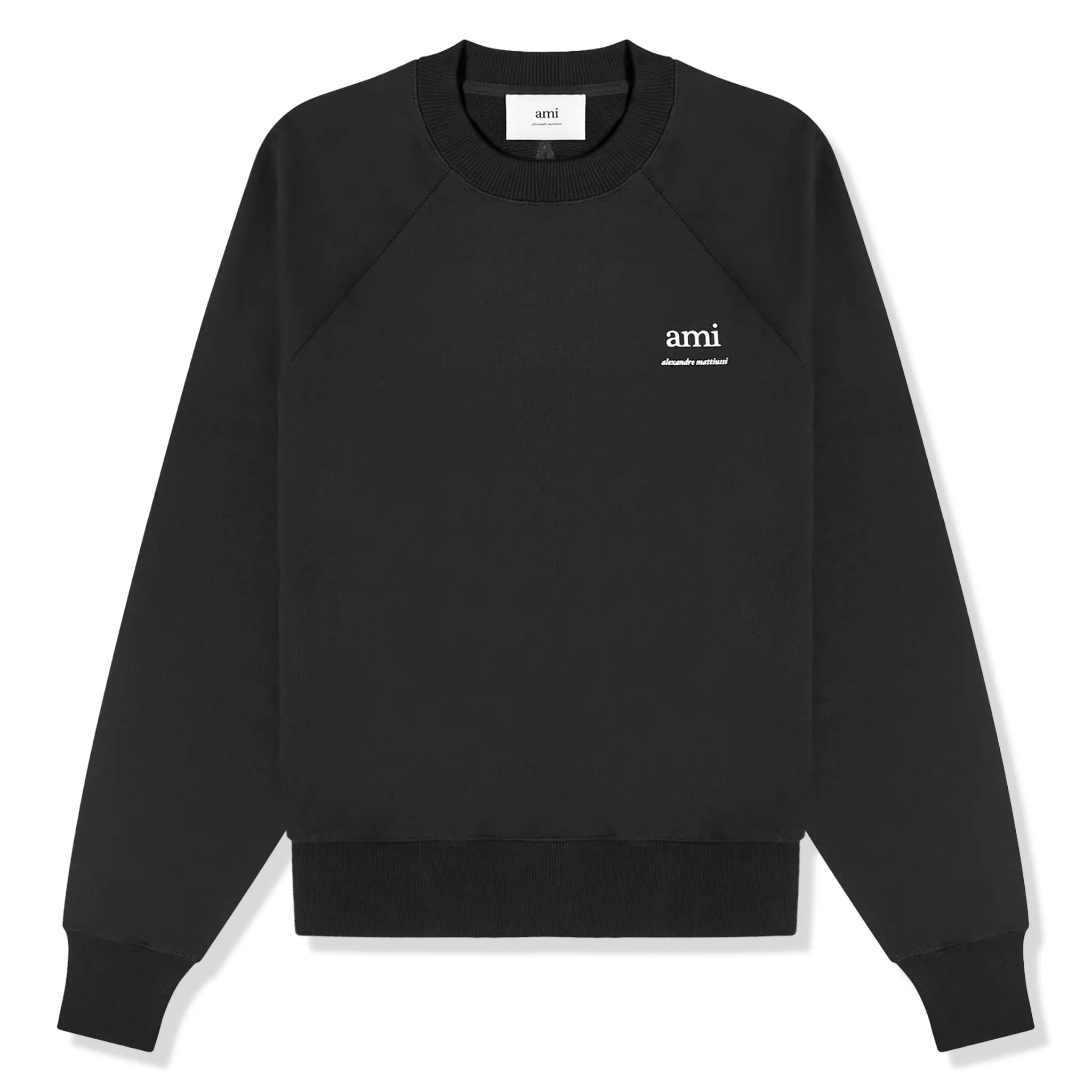 Front view of Ami Paris Ami Alexandre Mattiussi Black Sweatshirt USW024747001