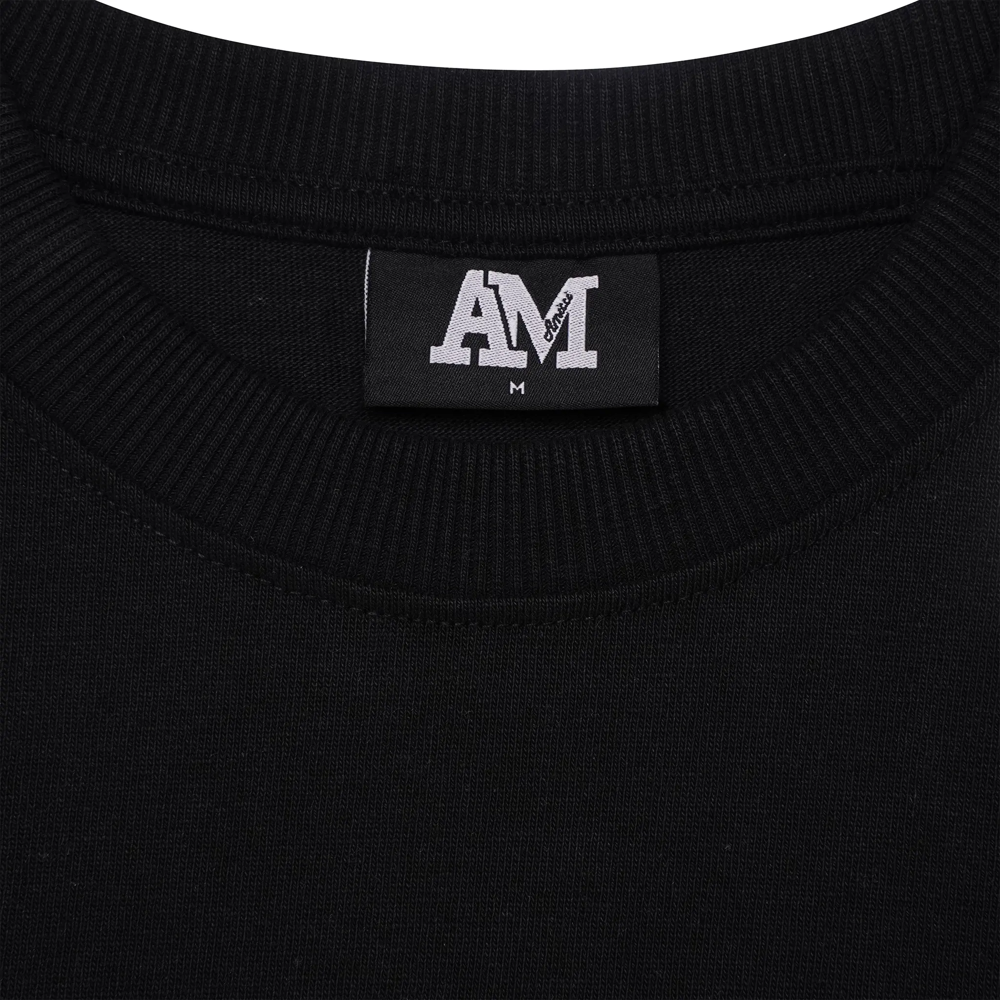 Neck view of Amicci Vero Black T Shirt