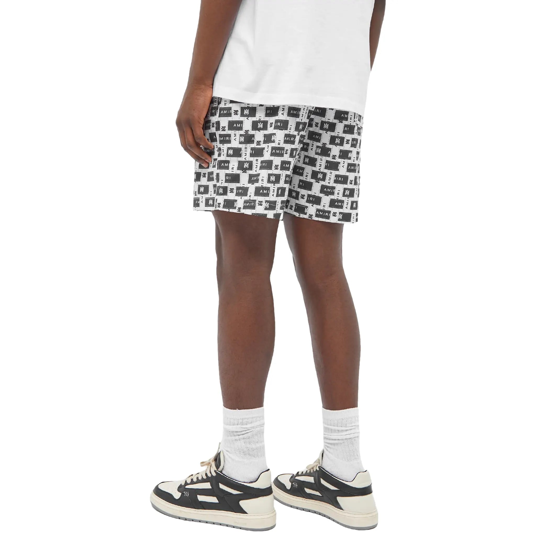 Amiri Interweave Black White Swim Shorts