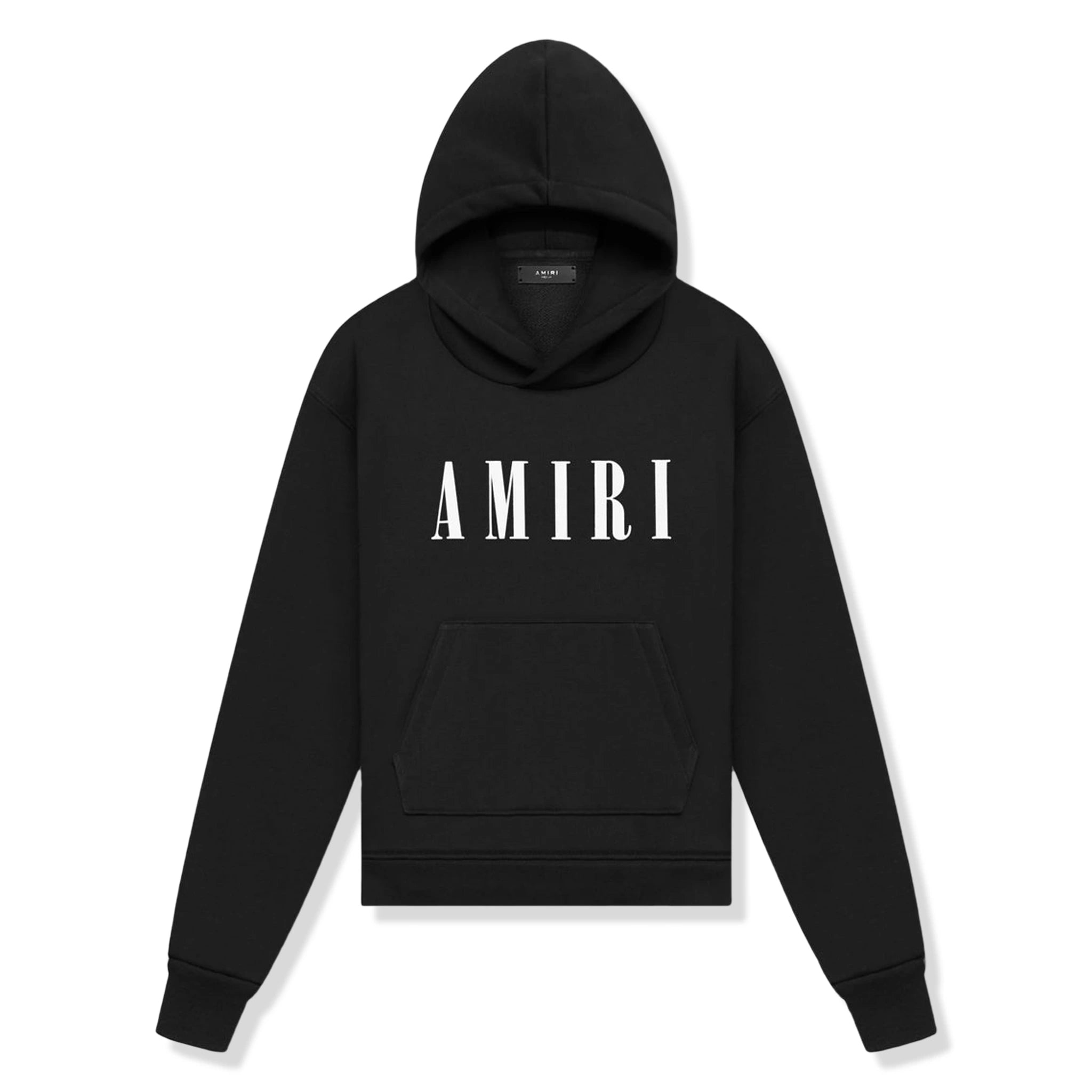 Front view of Amiri Kids 'Amiri' Black Hoodie PS23KJL001-001