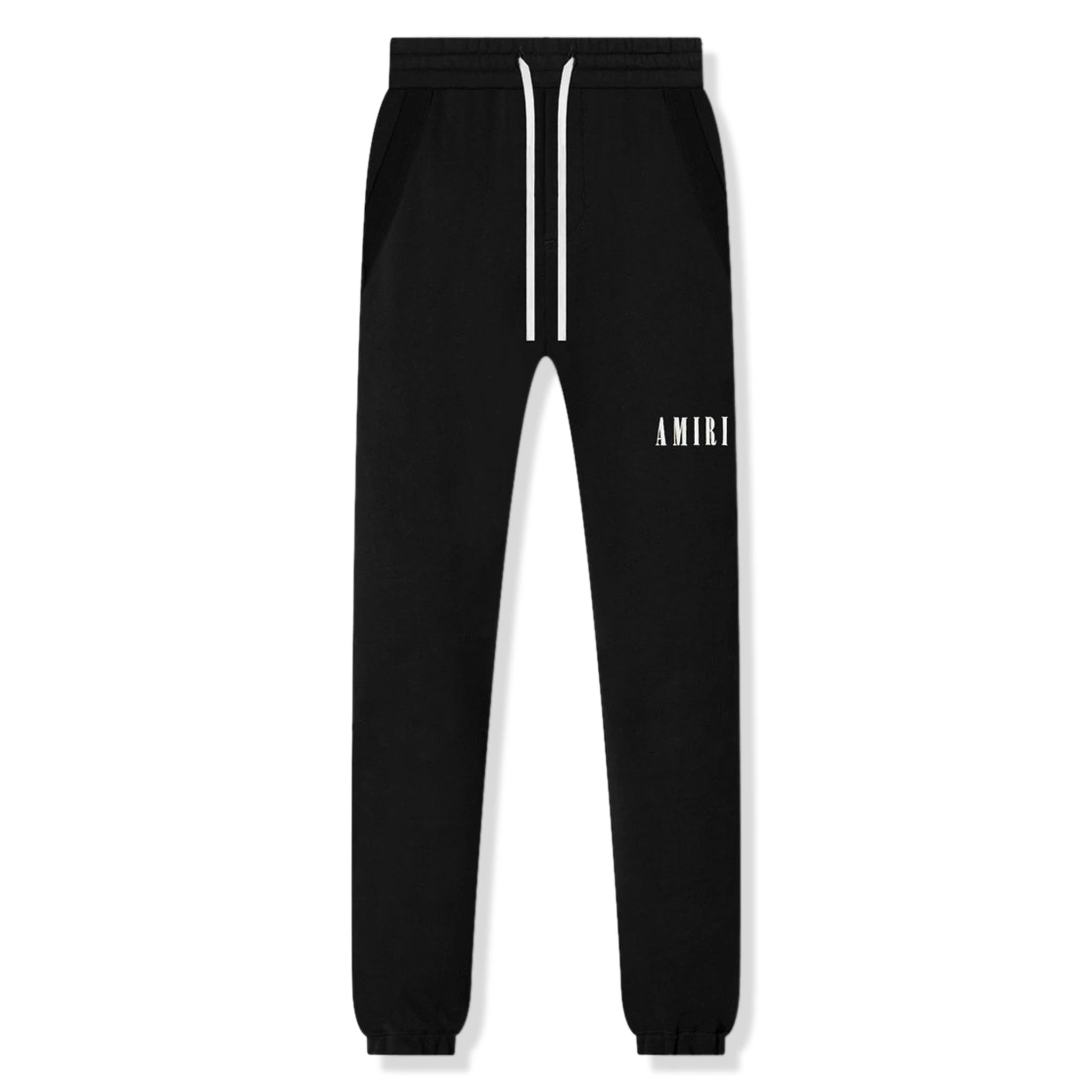 Front view of Amiri Kids 'Amiri' Black Sweatpants PS23KJL003-001