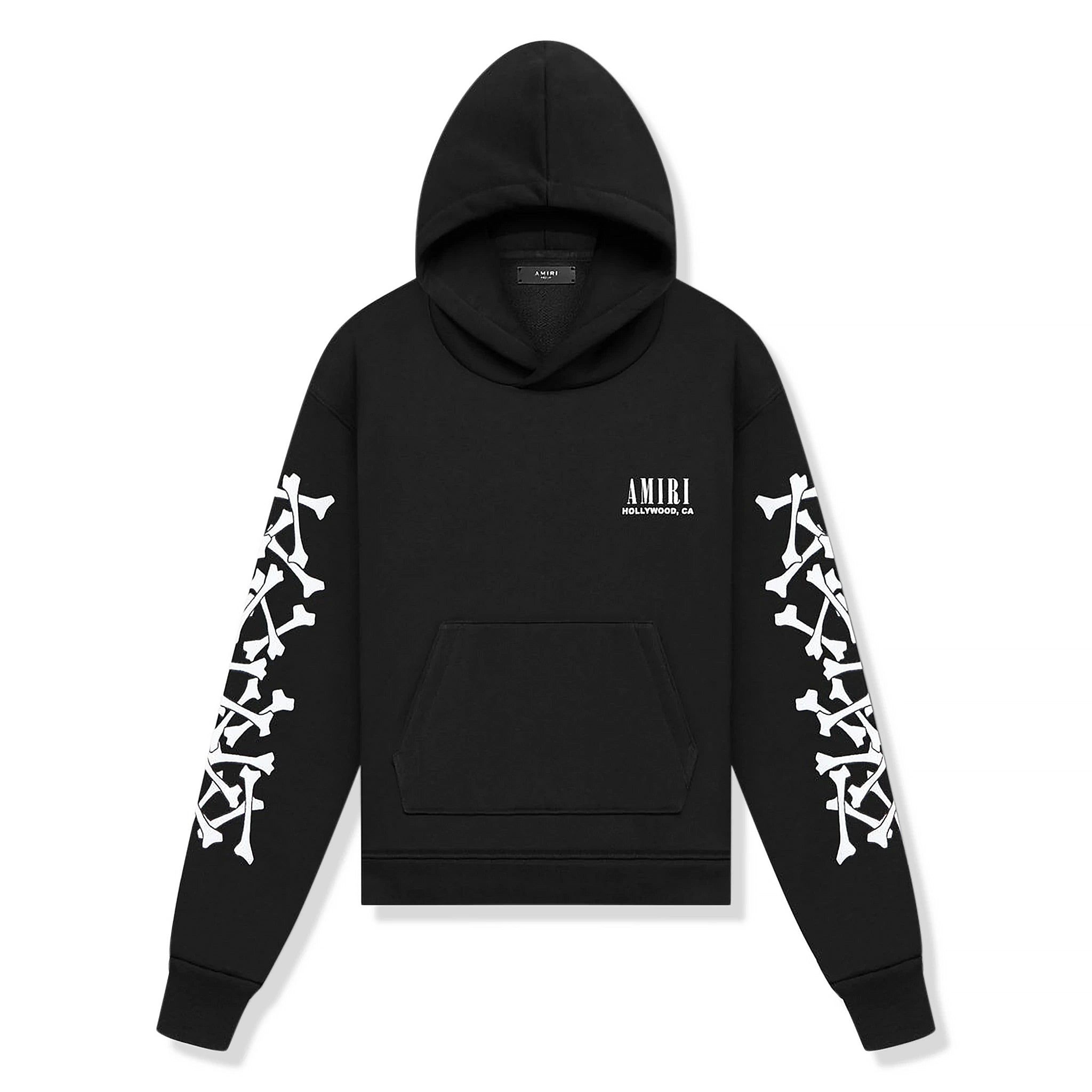 Front view of Amiri Kids Bones Black Hoodie PF22KJL008-001