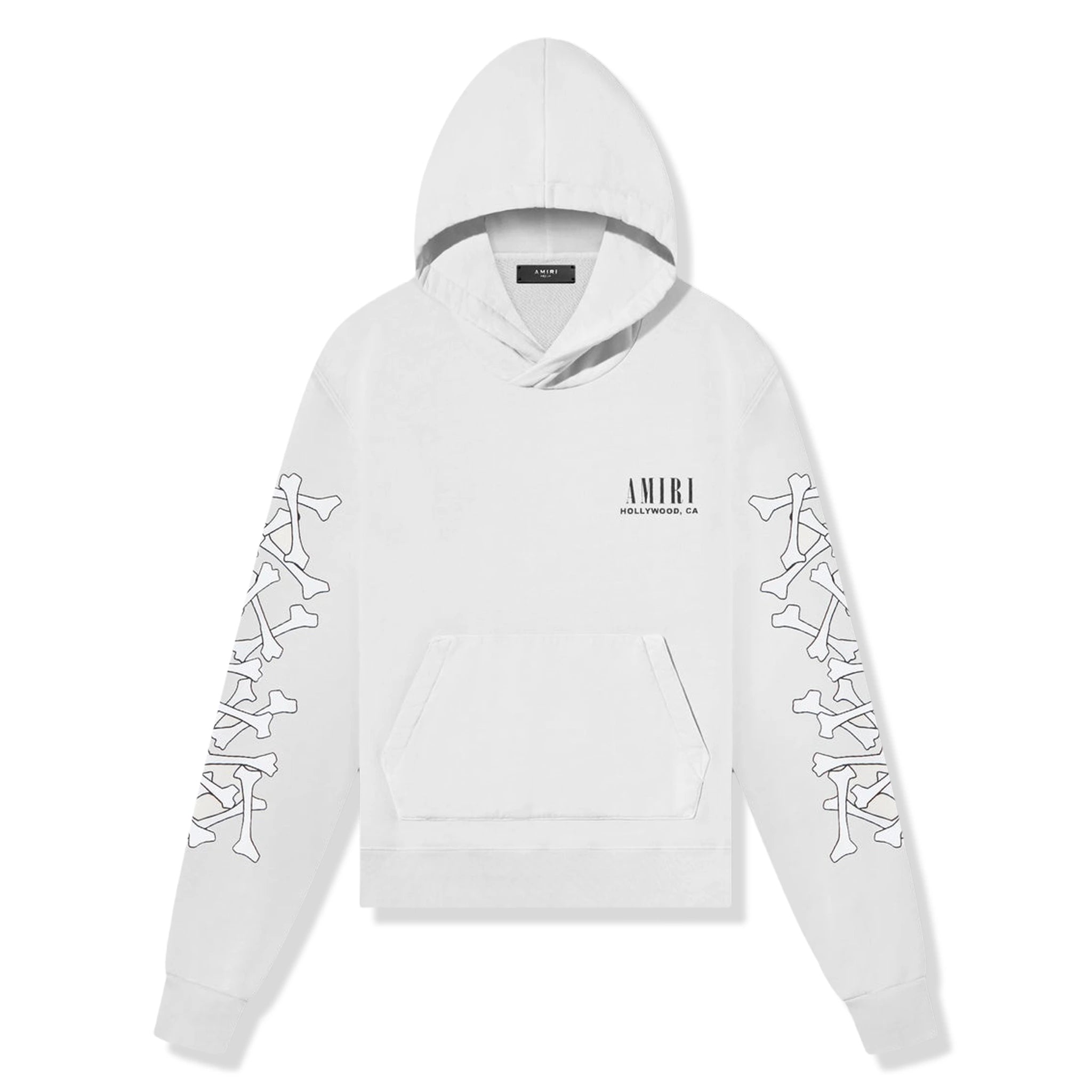 Front view of Amiri Kids Bones White Hoodie PF22KJL008-100