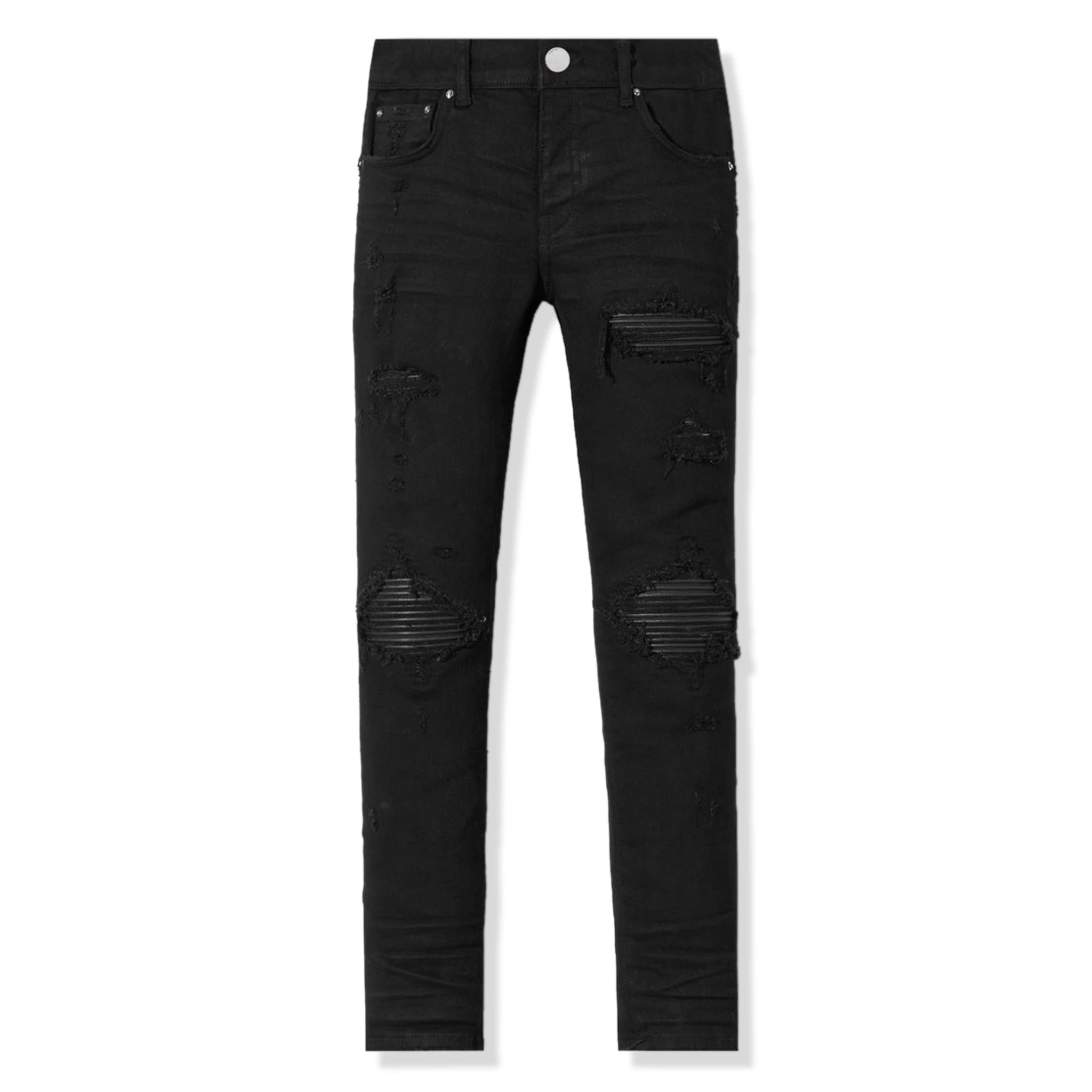 Front view of Amiri Kids MX1 Black Jeans PF22KDS034-018