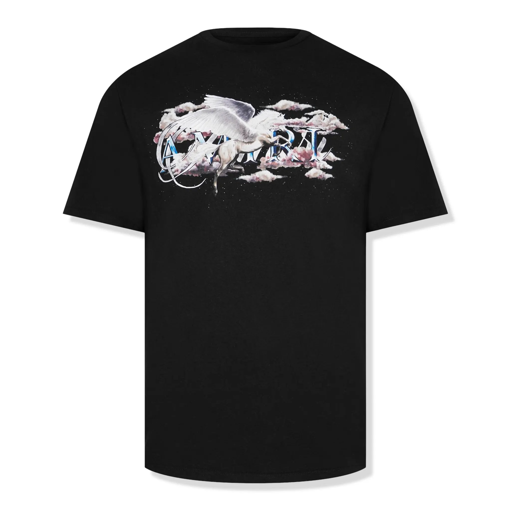 Amiri Pegasus Script Logo Black T Shirt