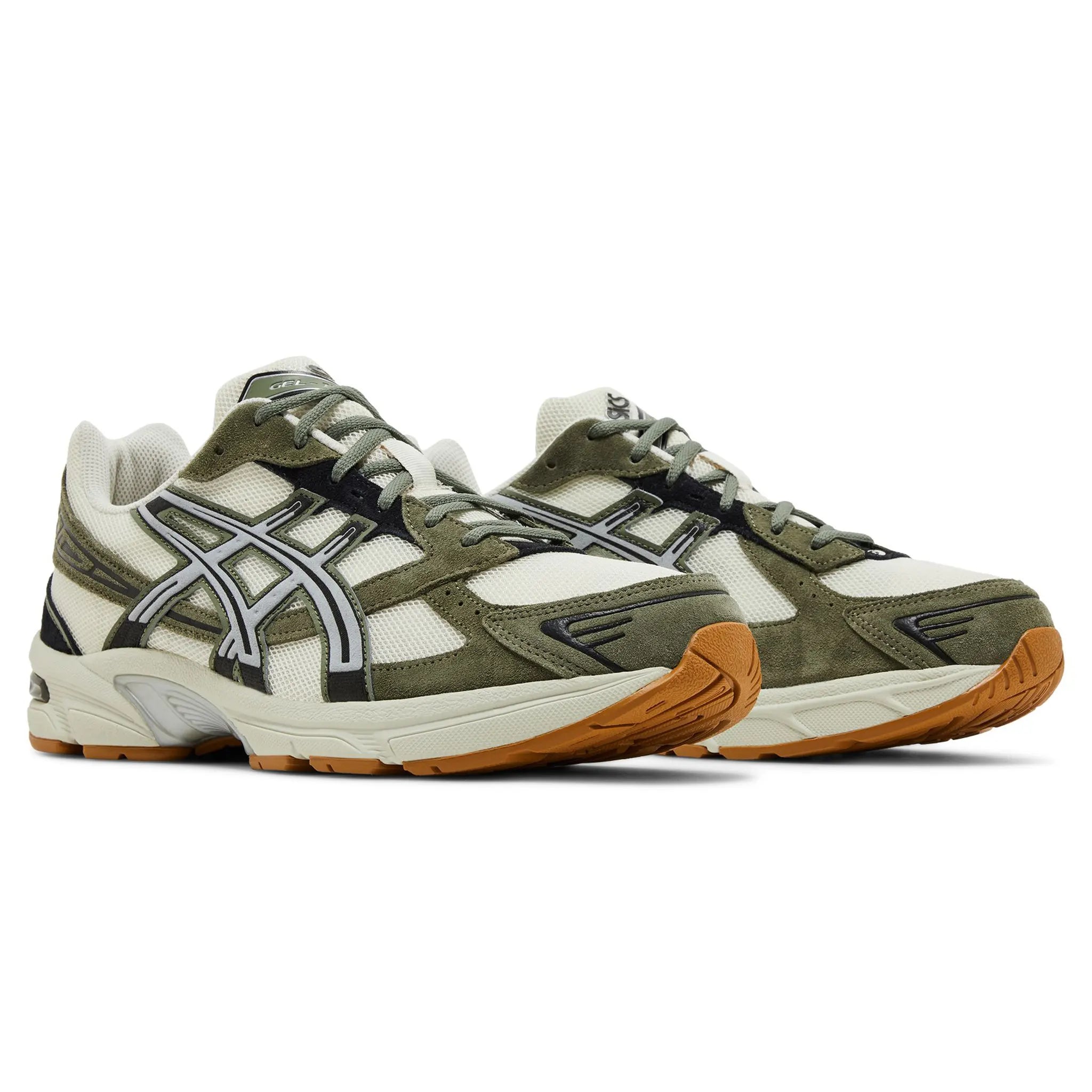 Front side view of ASICS Gel-1130 Pale Oak Mantle Green 1201A255-202