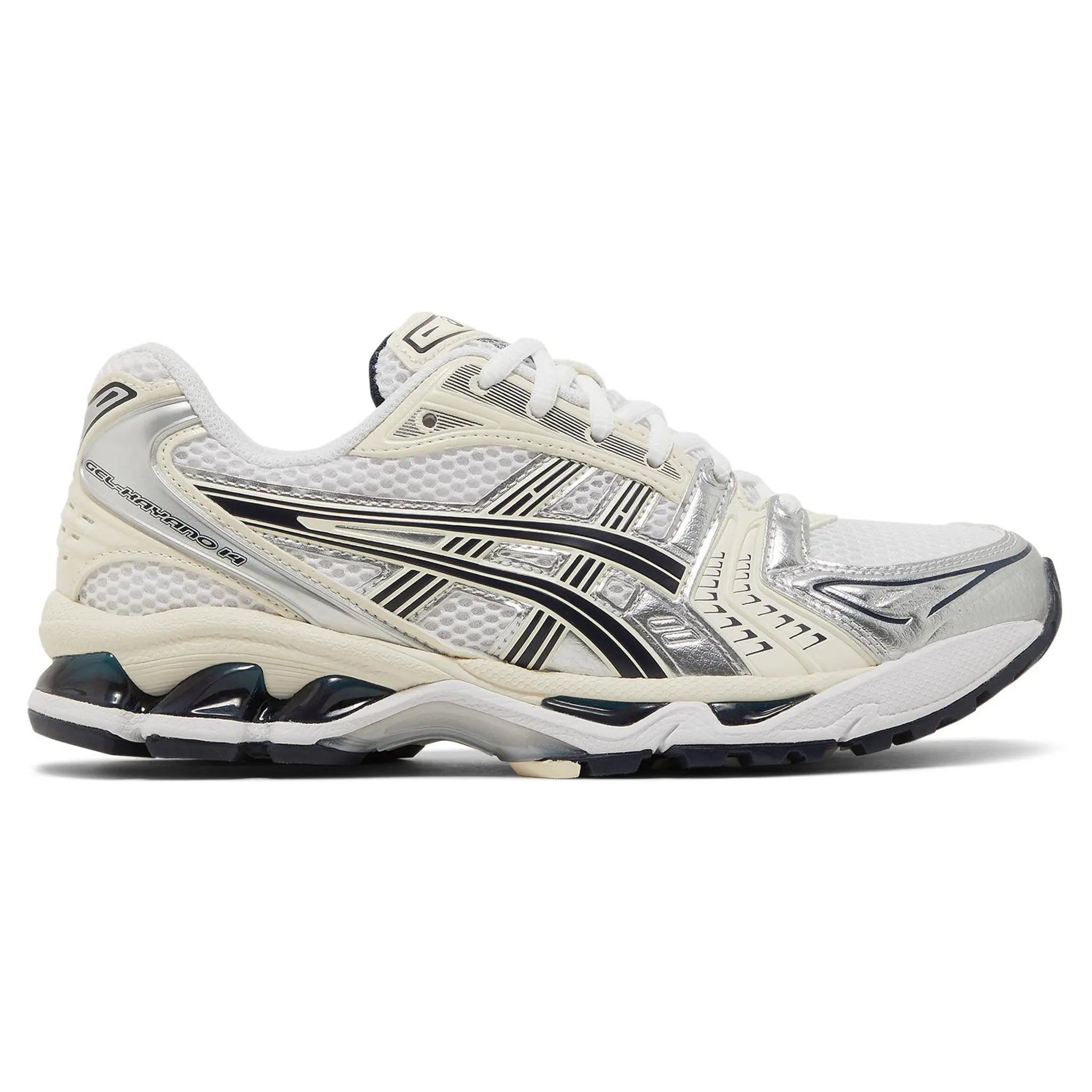 Side view of ASICS Gel Kayano 14 White Midnight (W) 1202A056-109