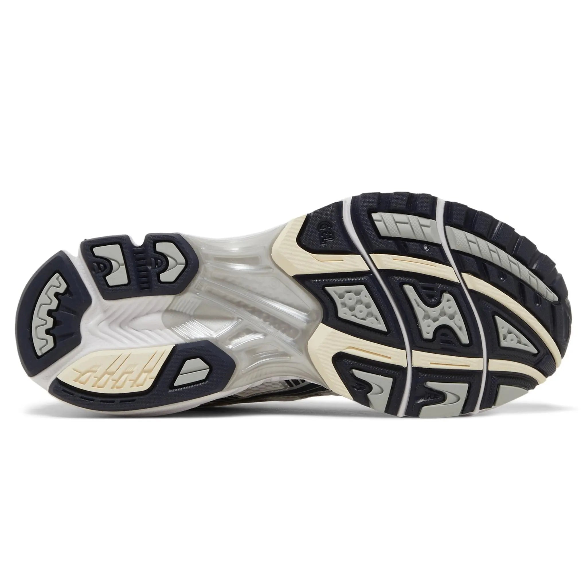 Sole view of asics Women Gel Kayano 14 White Midnight (W) 1202A056-109