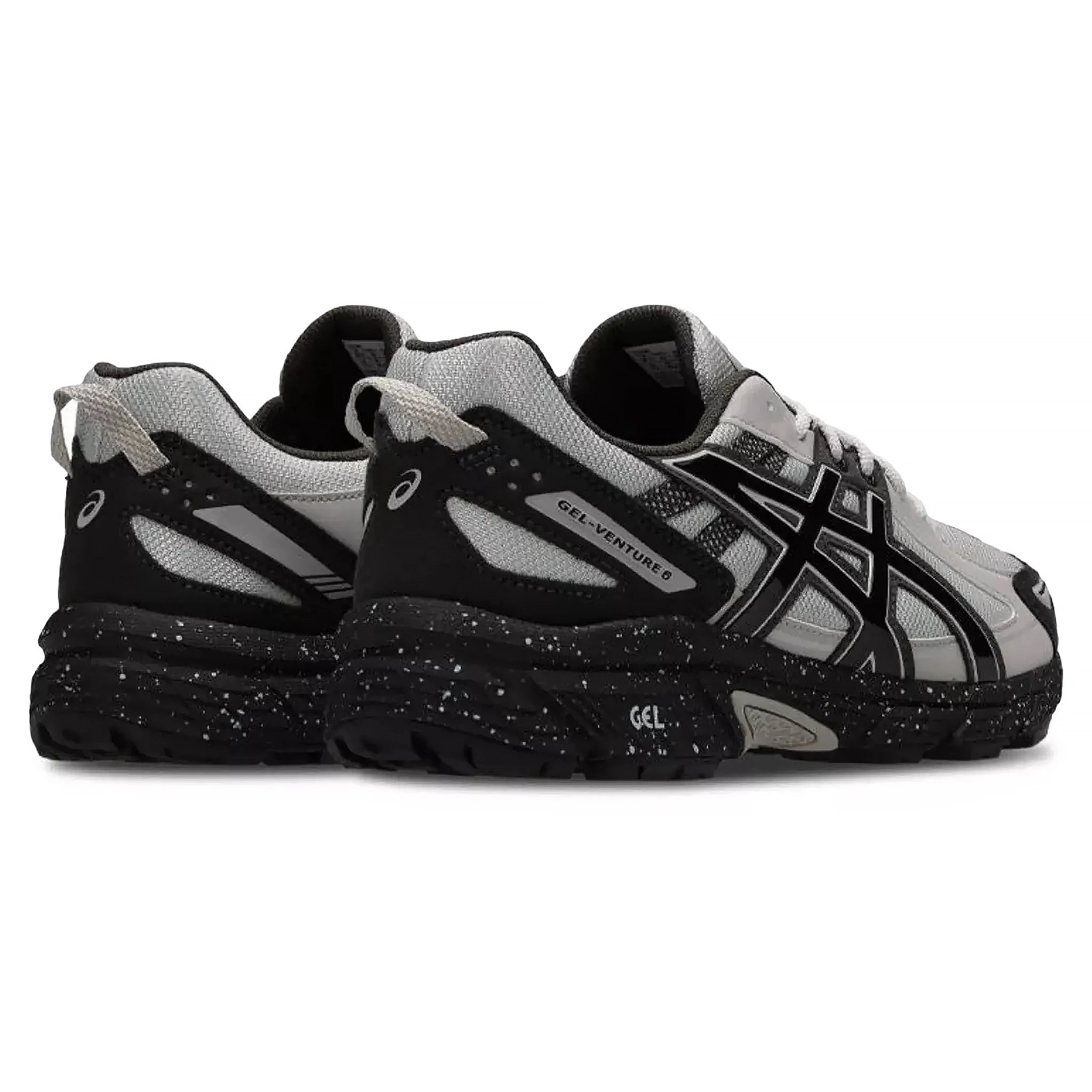 Back view of ASICS Gel-Venture 6 Glacier Grey Black 1203A690-020