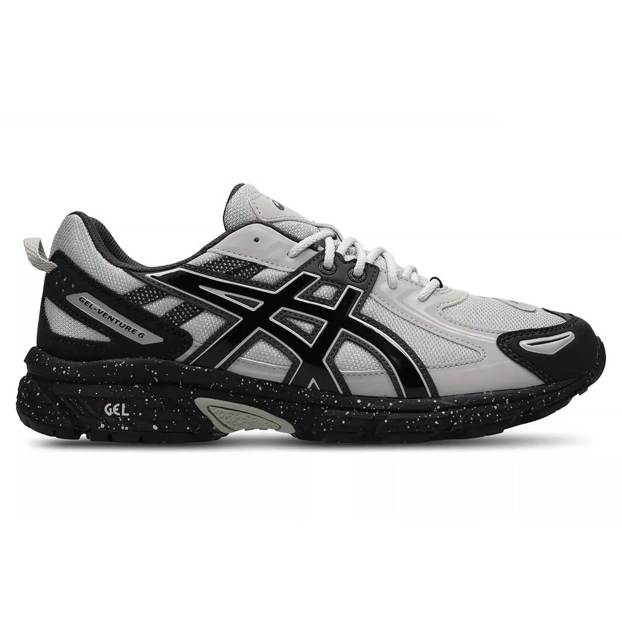 Side view of ASICS Gel-Venture 6 Glacier Grey Black 1203A690-020