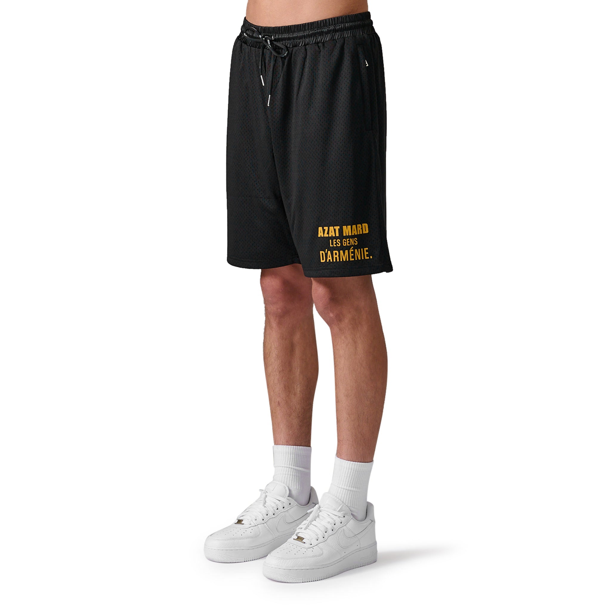 Azat Mard Les Gens Mesh Shorts Black SS23033