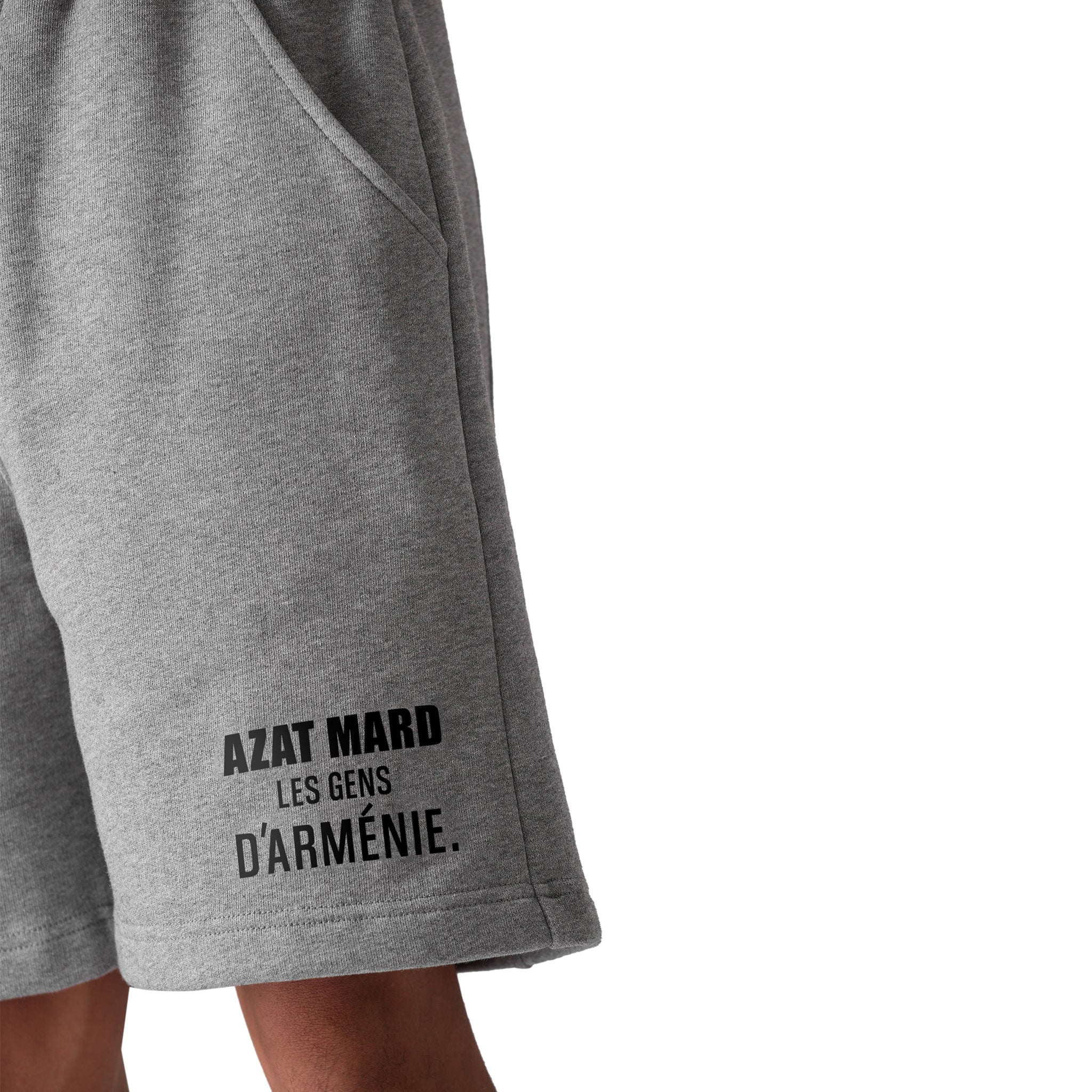 Logo view of Azat Mard Les Gens Shorts Grey SS23104