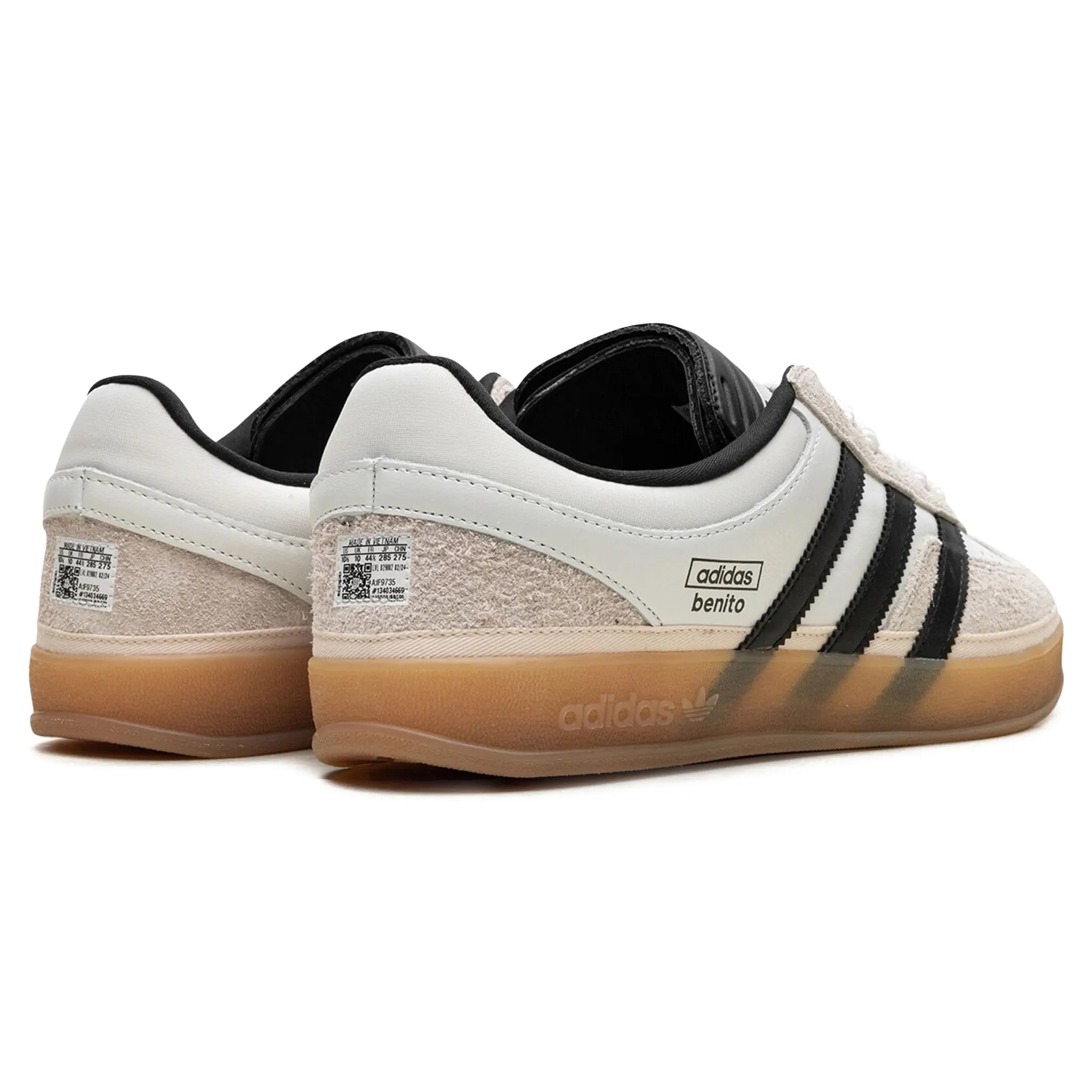 Back side view of Bad Bunny x Adidas Gazelle Indoor Core White IF9735